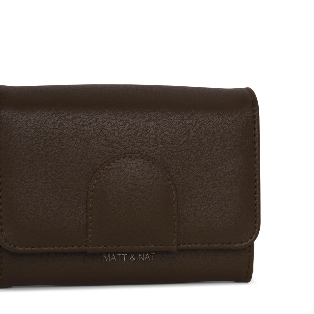 Matt & Nat Vegan Leather Mellow Small Wallet for Women - Slim RFID Blocking Minimalist Card Holder for Everyday Use, Travel & Gifting