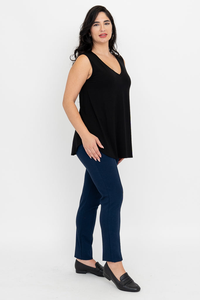 Jackie Tank Top for Women - Soft Bamboo Fabric, Breathable & Comfortable, Black - Perfect for Yoga, Workout & Casual Wear