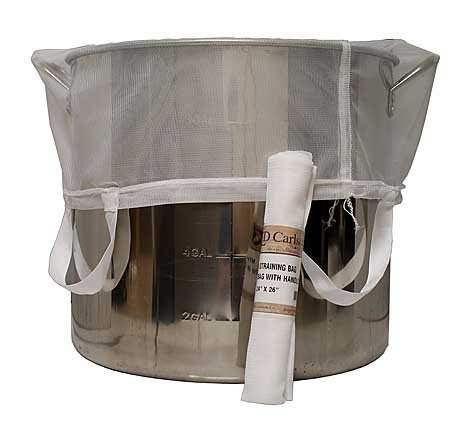 Premium LD Carlson 4718 Brew-in-A-Bag Straining Bag with Handles (24x26) - Heavy Duty Mesh Filter for Home Brewing Beer, Wine & Kombucha - Ideal for All-Grain Brewing & Fermentation