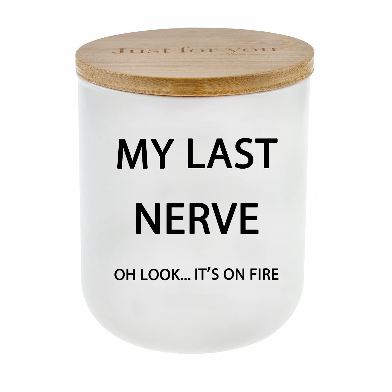 Funny Birthday Gifts for Women - My Last Nerve Scented Candle (11.5oz) Vanilla Coconut Aroma - Perfect for Best Friend, Girlfriend, Mom, Sister, BFF, Boss & Coworkers | Stress Relief Gift, Office Decor, Relaxation & Home Fragrance