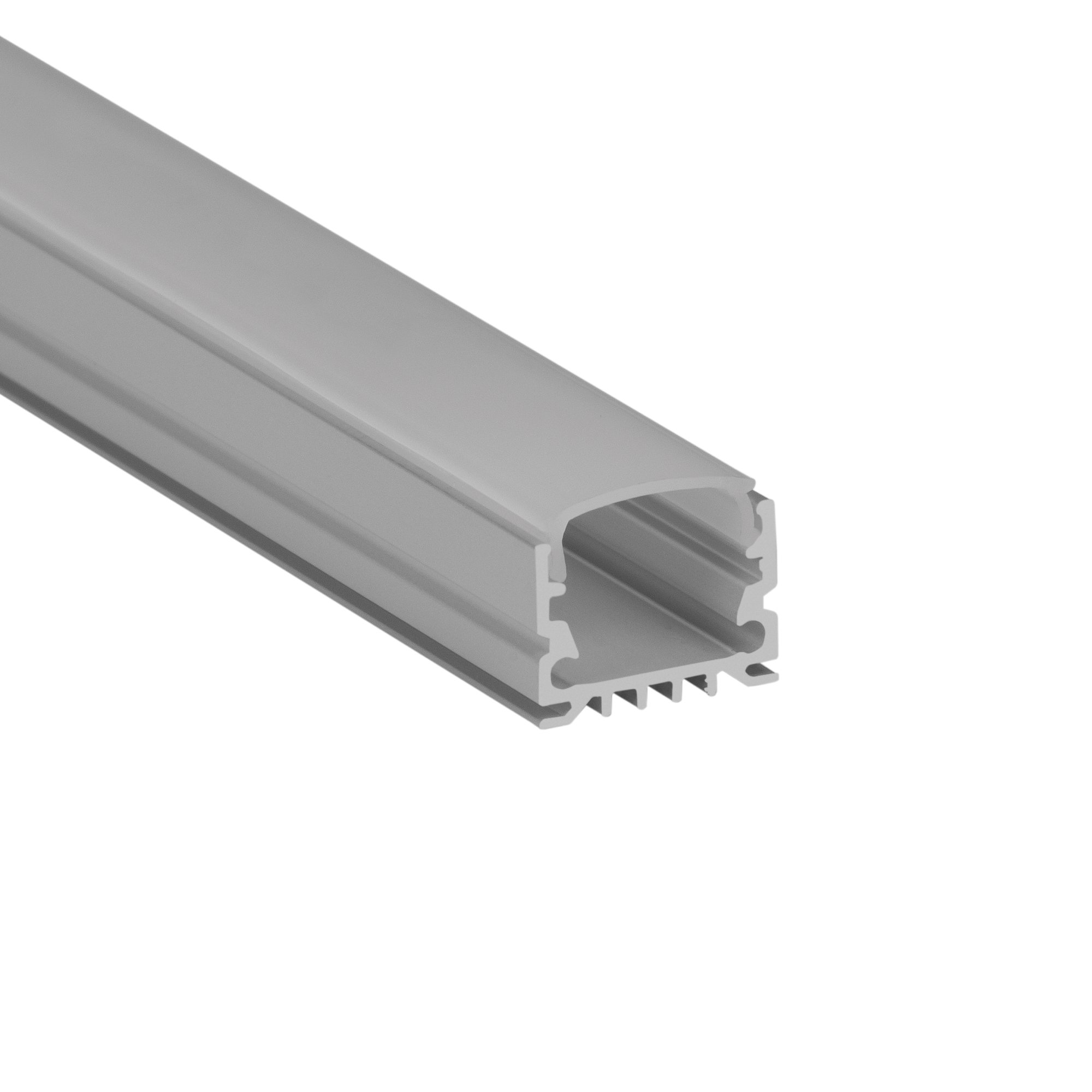 10-Pack 8ft (2.4Meter) LED Aluminum Channels with Frosted Diffuser for LED Strip Lights - 961 Series LED Profile Extrusion Fits Up to 16mm/0.63