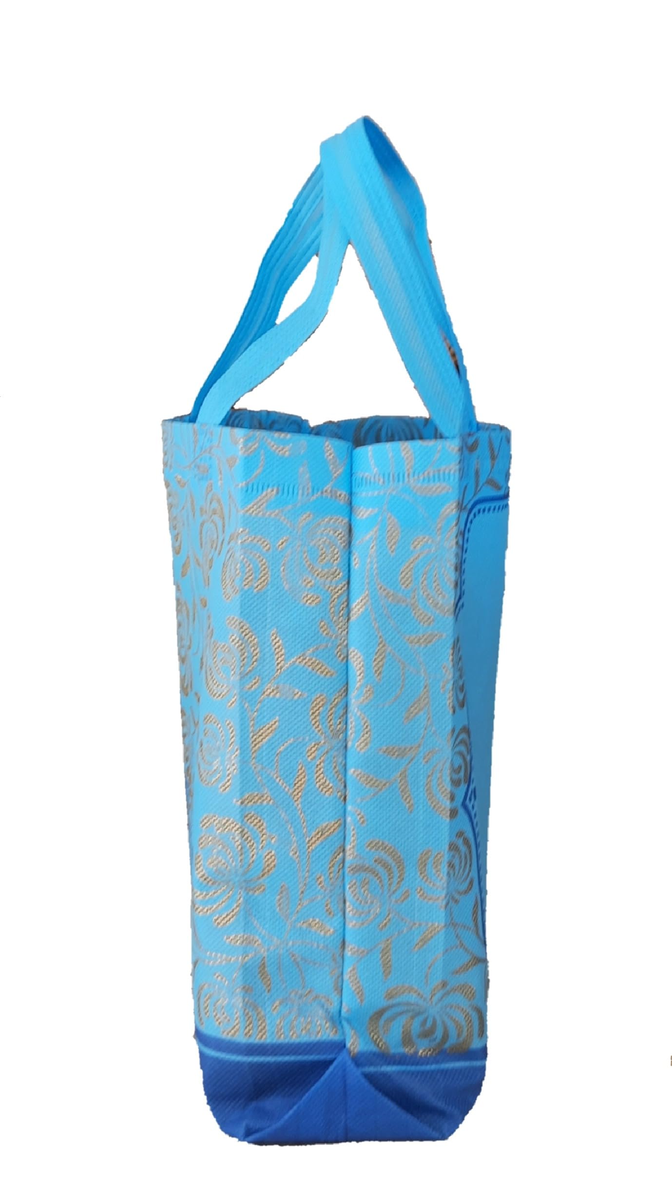 15 Pack Blue Medium Thank You Gift Bags 10x12x3.5 Inch - Wedding Favors, Birthday Party Return Gifts, Thamboolam Bags for Special Occasions & Celebrations