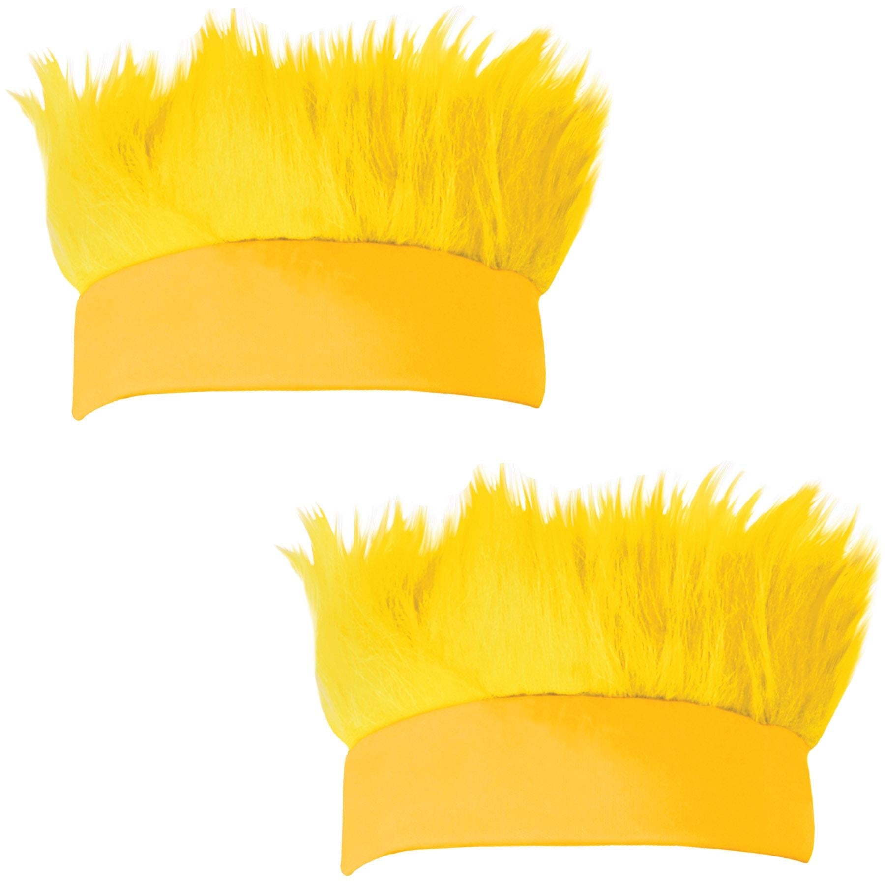 12 Pack Beistle Hairy Headbands - Yellow Fun Costume Accessories for Halloween, Cosplay & Themed Parties