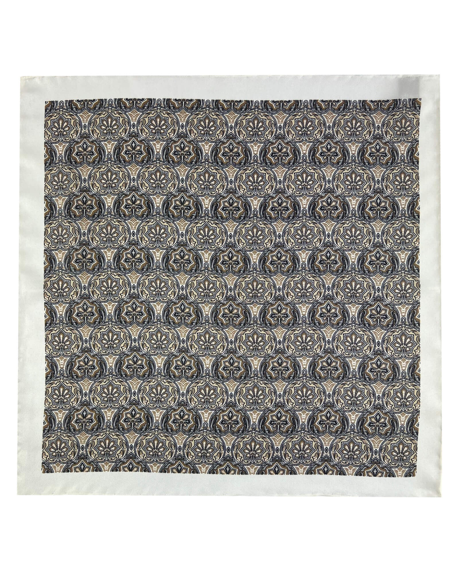 DÉCLIC Fireheart Patterned Handkerchief - Stylish Cotton Hanky for Men & Women, Vintage Floral Print Pocket Square for Weddings, Parties & Formal Events