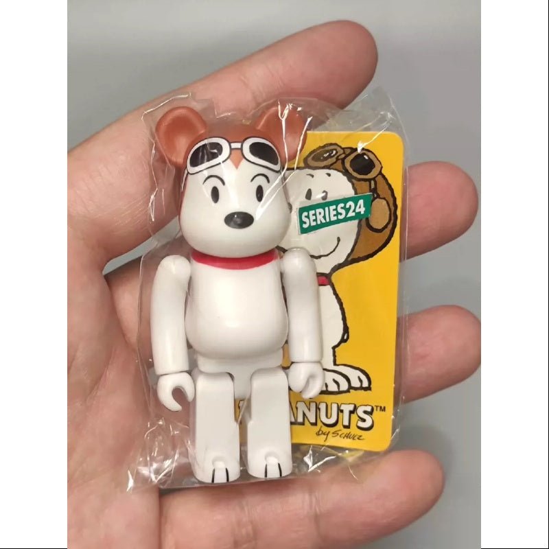 Bearbrick Series 24 CUTE PEANUTS SNOOPY 100% Collectible Figure - Perfect for Anime Fans, Home Decor & Gift Giving