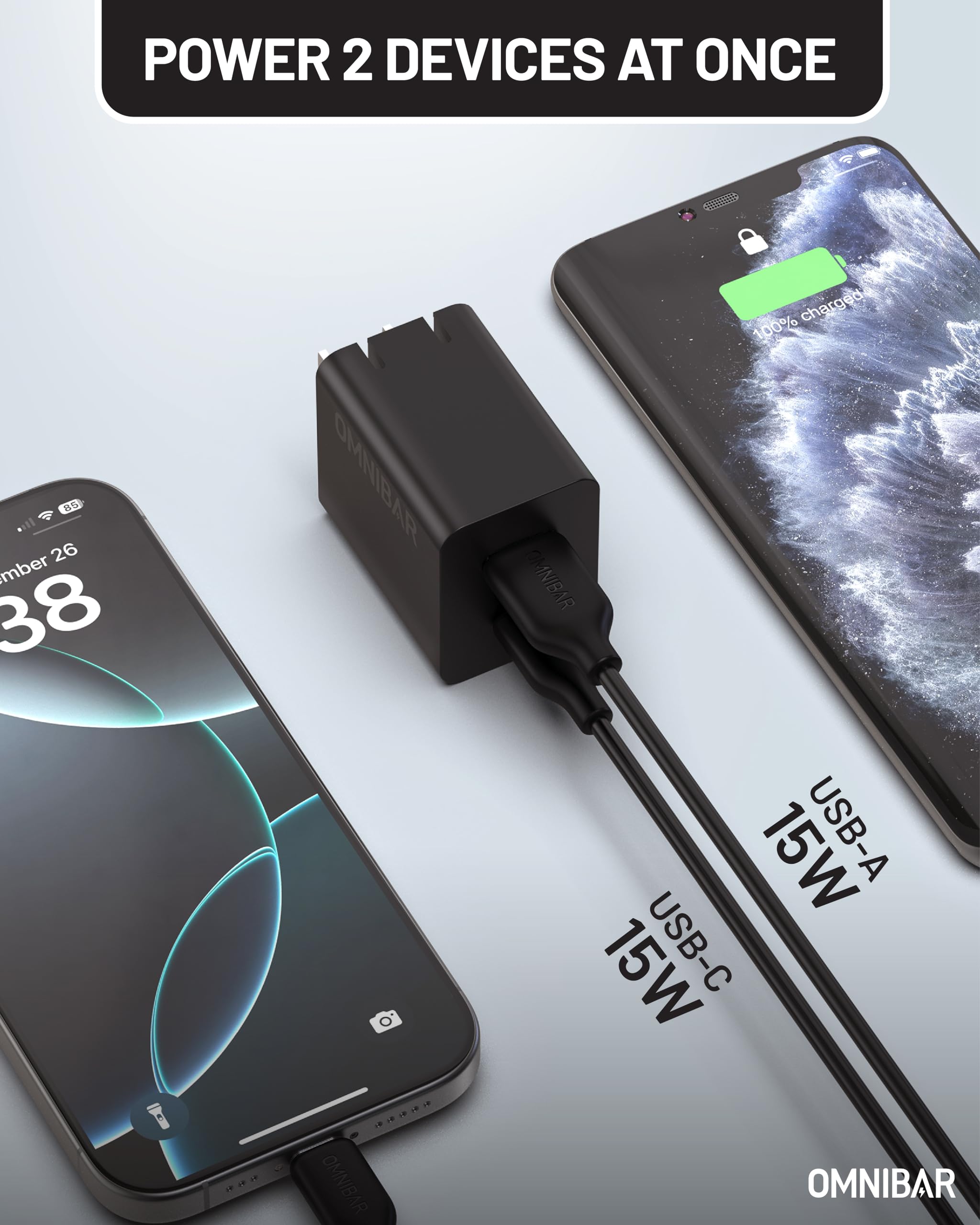 35W Dual Port GaN Fast Charger with 60W USB C Cable - PD3.0 PPS USB C Wall Charger for iPhone 16/15/14/13, Galaxy S24/Note 20, Pixel 8 Pro/7, iPad, MacBook - Compact Travel Charger for Home, Office & Car Charging