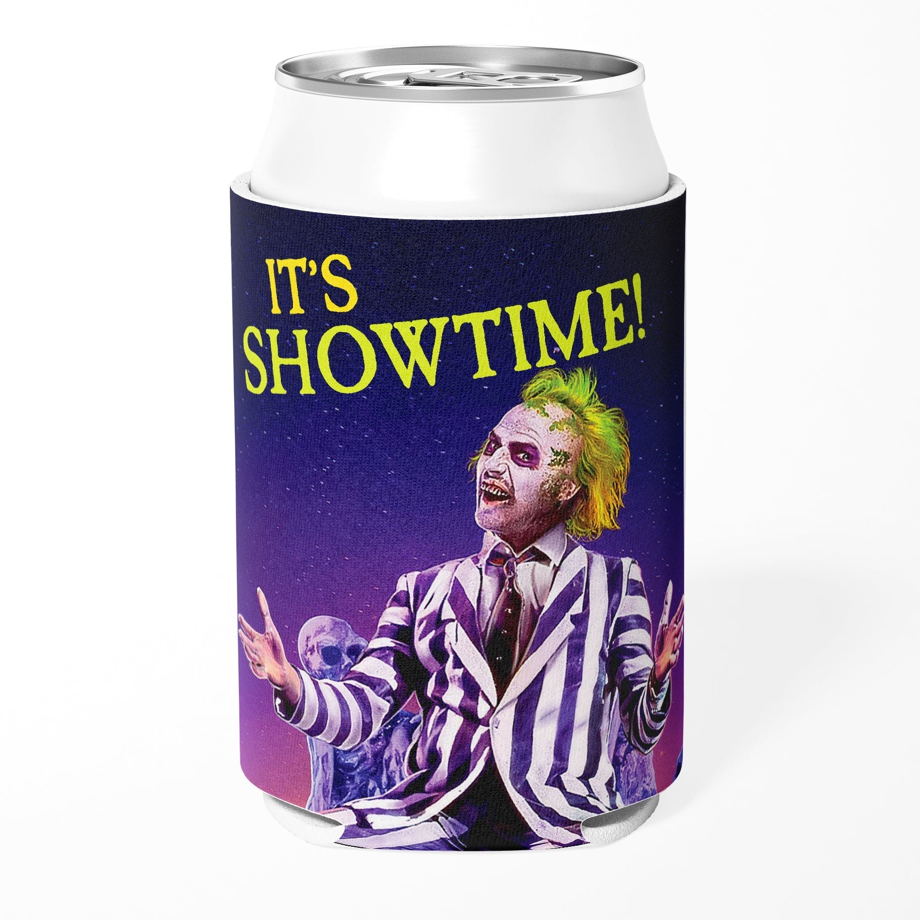Beetlejuice It's Showtime Insulated Can Cooler - Keep Drinks Cold for Parties, BBQs & Outdoor Events