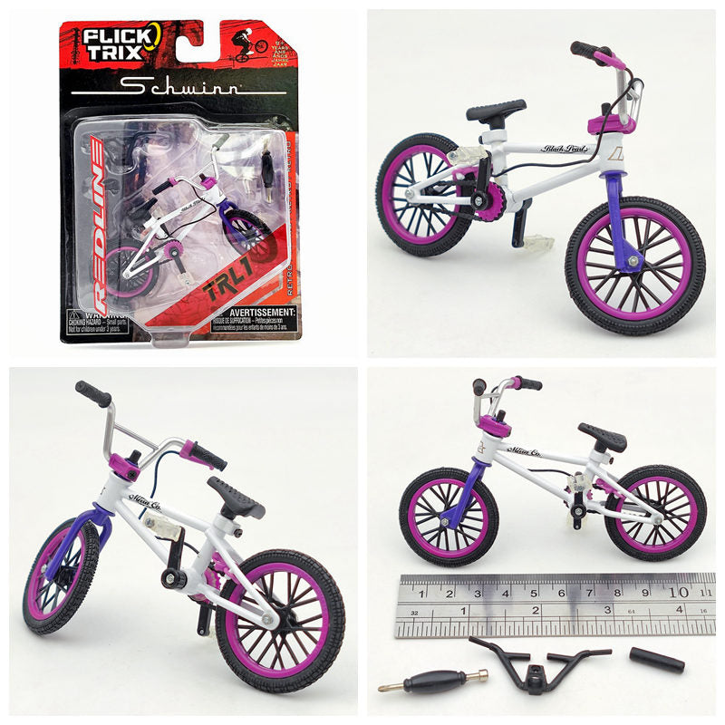 Premium FLICK TRIX Miniature BMX Finger Bike - Diecast Metal DeathTrap Bicycle Toy for Kids & Adults - Perfect for Office Desk, Stress Relief & Collectible Gift