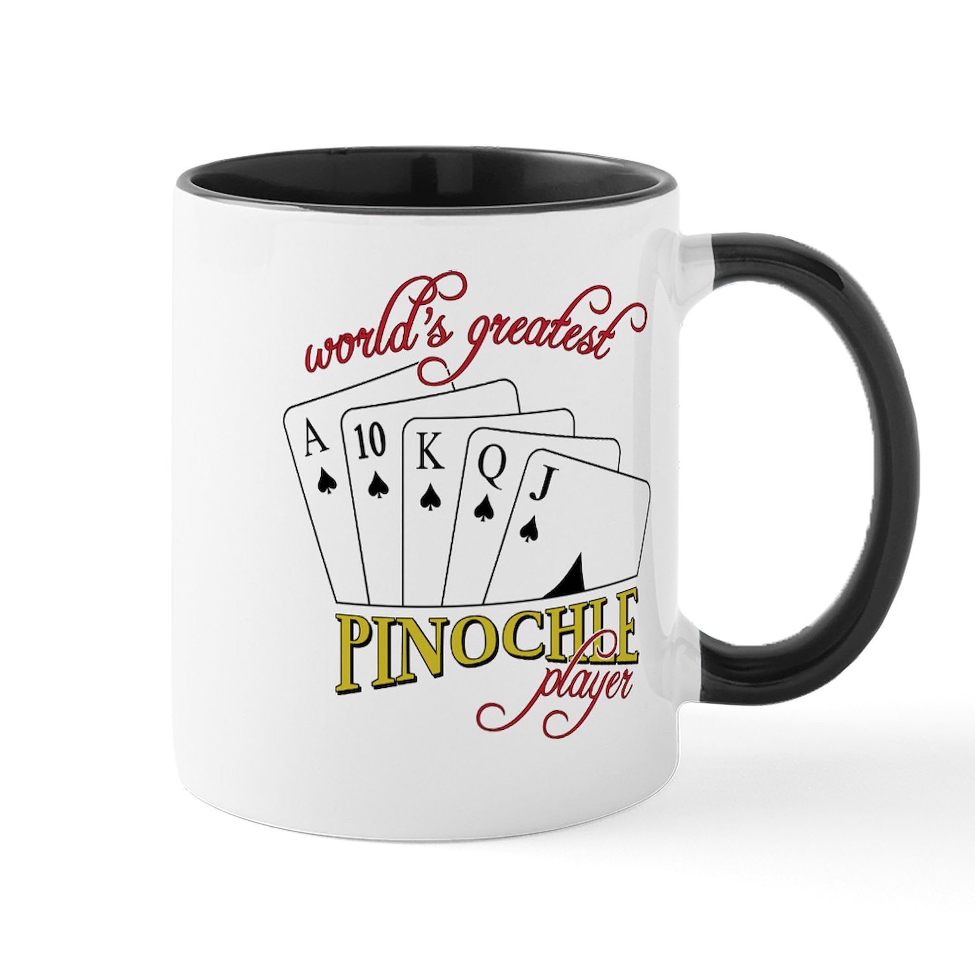 Pinochle Player Mug - 11 oz (325 ml) Ceramic Coffee Cup - Perfect for Card Game Lovers & Coffee Drinkers - Great Gift for Pinochle Players & Game Nights