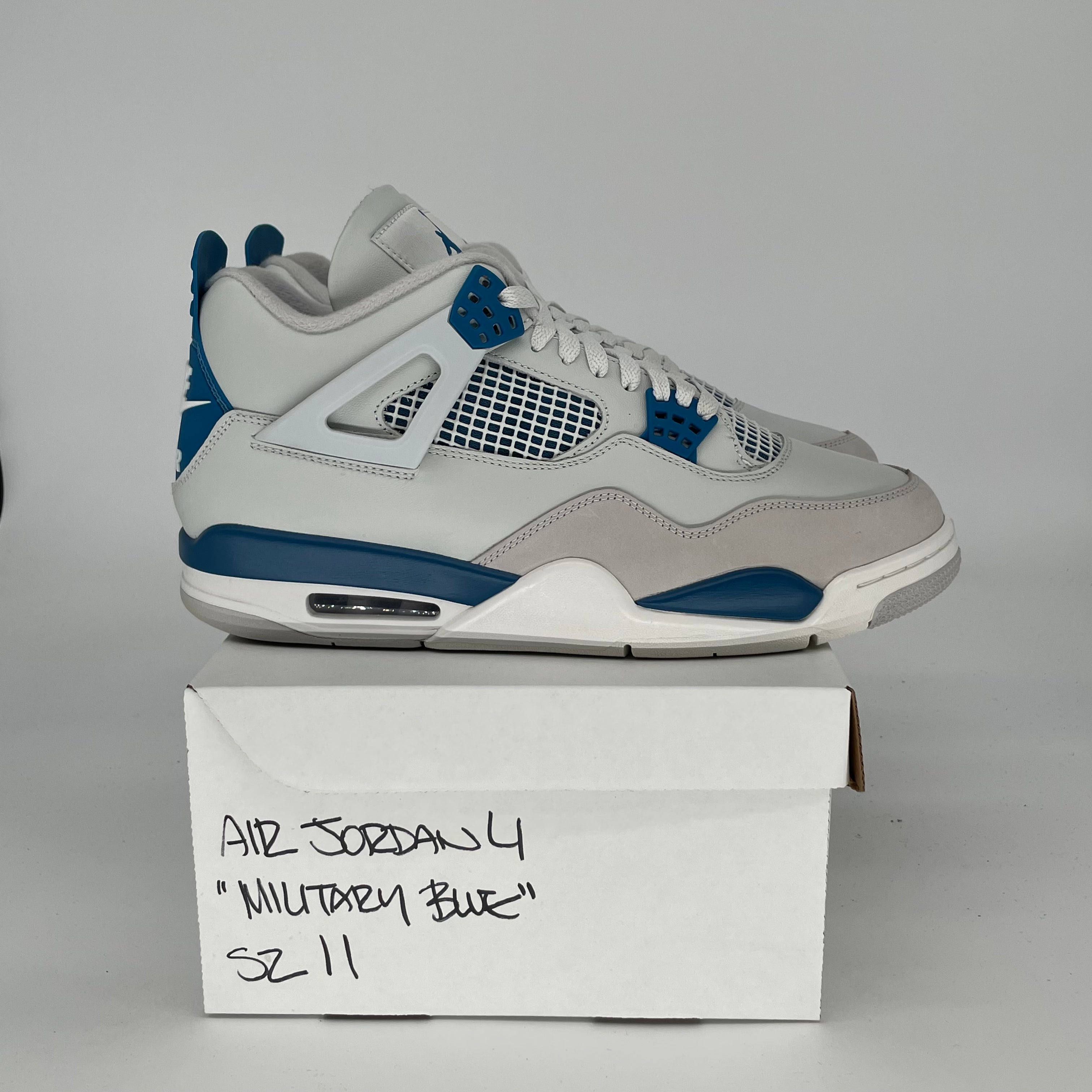 AIR JORDAN 4 MILITARY BLUE Retro Sneakers - Men's Size 11 & Women's Size 12.5W (FV5029-141) - Perfect for Basketball, Streetwear & Sneaker Collection