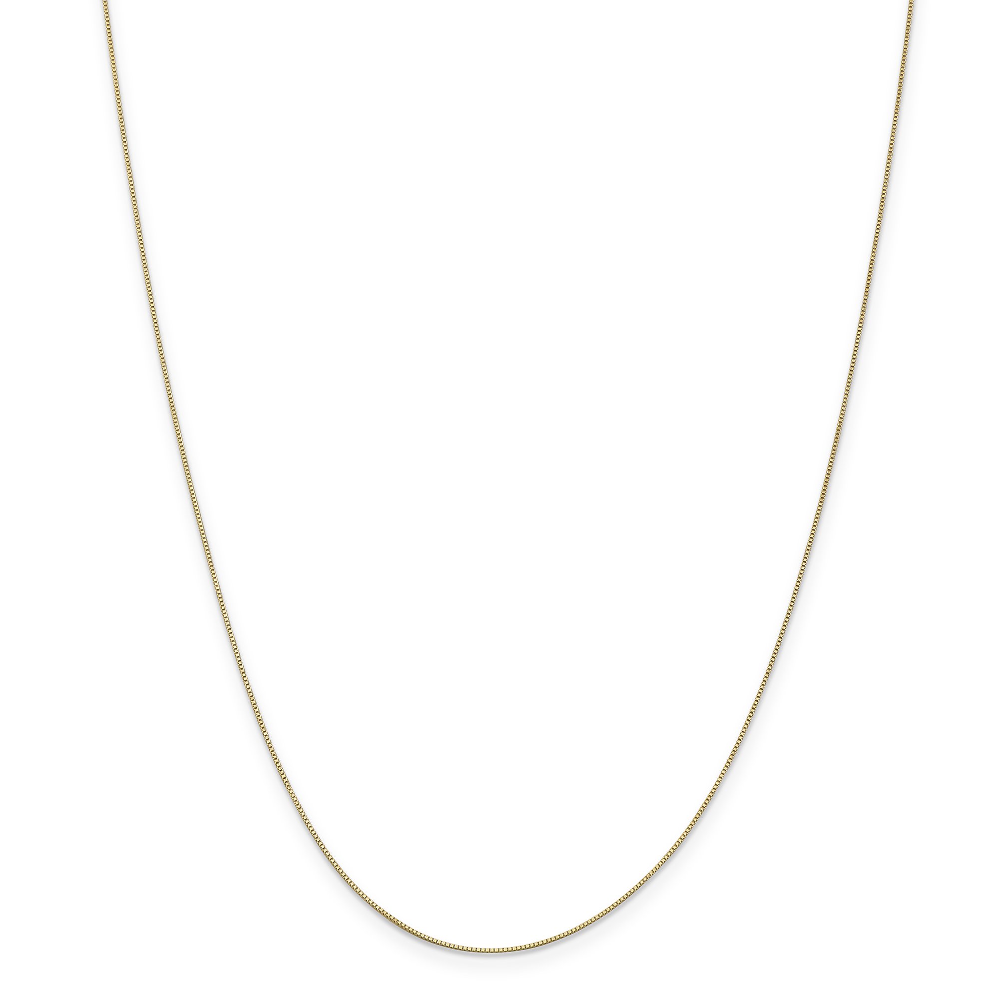14K Gold 0.5mm Box Chain Necklace for Women - Dainty Delicate Jewelry Gift for Her - Perfect for Everyday Wear, Layering & Special Occasions