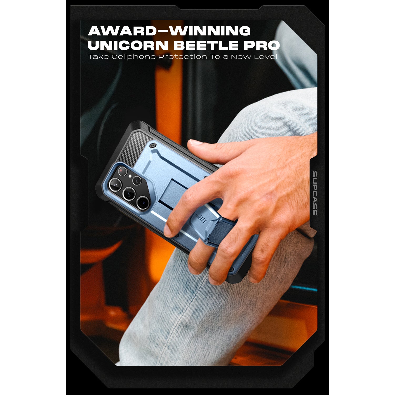 Samsung Galaxy S23 Ultra Case - Unicorn Beetle PRO Heavy Duty Rugged Protective Cover with Metallic Blue Finish | Shockproof, Durable & Slim Design for Outdoor, Work & Everyday Use