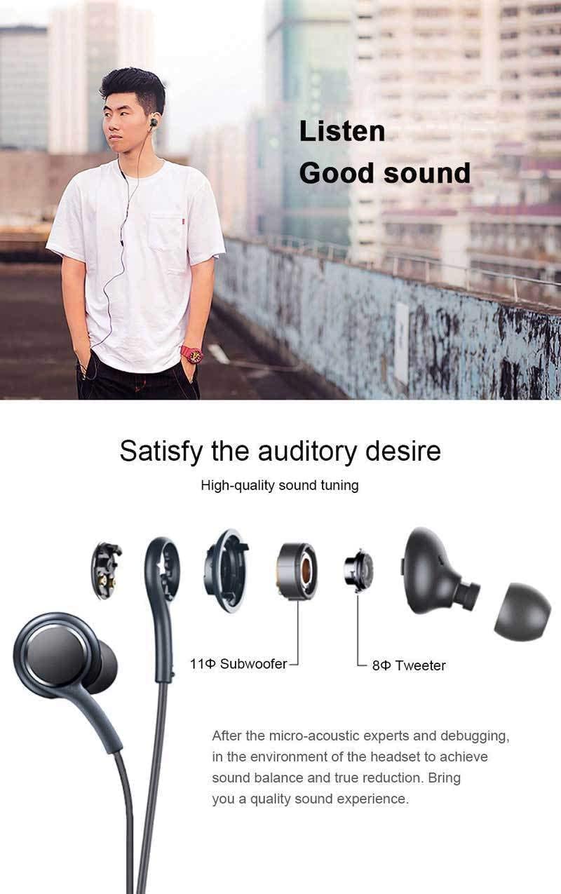 KP TECHNOLOGY USB-C Earphones for Honor MagicPad 2/Pad X8a/Pad 9/X9/8/X8 - HD Sound In-Ear Earbuds with Mic (Black) | Perfect for Gaming, Music & Video Calls