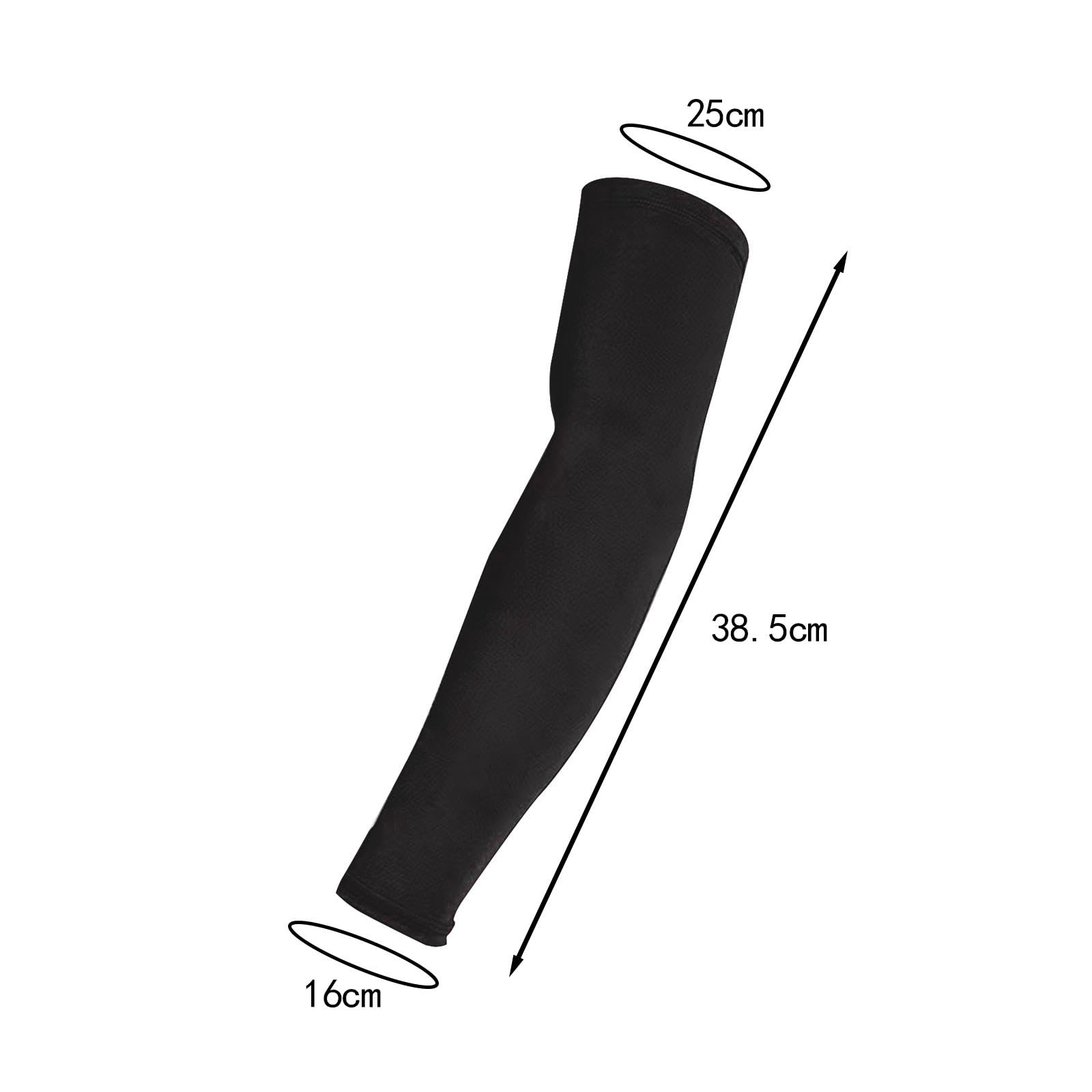 Qialexicon Basketball Arm Sleeves - Non-Slip Compression Arm Support for Men & Women - Protective Elbow Guard for Running, Golf, Cycling & Sports - Black - Perfect for Workouts, Training & Outdoor Activities