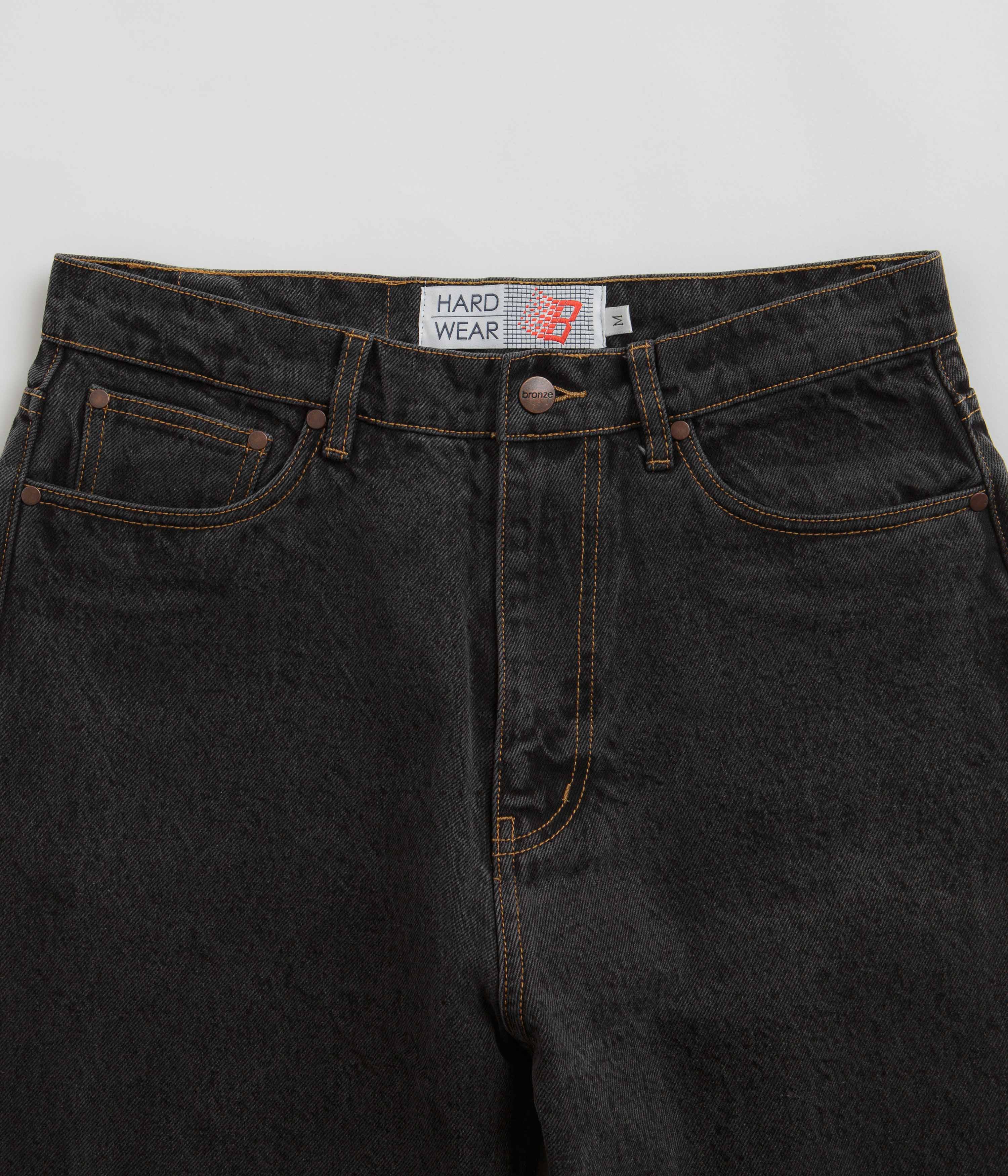 Premium Bronze 56K 56 Denier Black Denim Jeans for Men & Women - Stylish Slim Fit Stretch Skinny Jeans for Casual Wear & Night Out