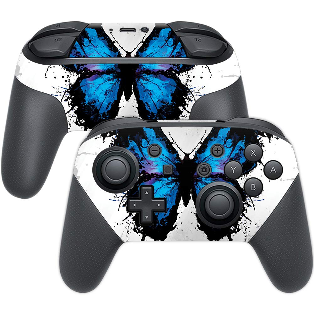 MightySkins Nintendo Switch Pro Controller Skin - Butterfly Splash Design | Protective & Durable Vinyl Wrap Cover | Easy to Apply & Remove | Made in USA | Perfect for Gaming, Customization & Protection