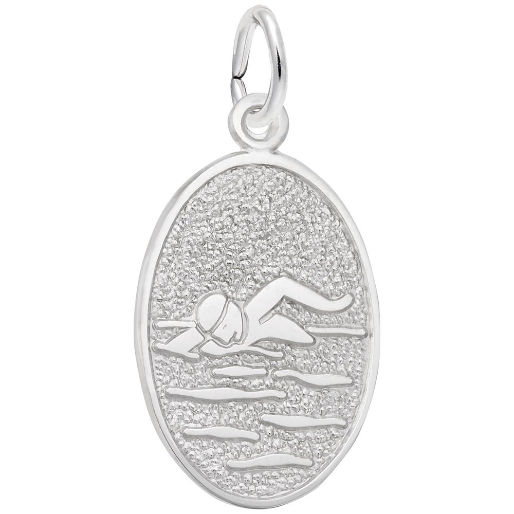 Swimmer Charm Pendant - Sterling Silver or Gold Plated Charms for Bracelets & Necklaces - Perfect for Swim Team Gifts, Jewelry Making & Sports Enthusiasts