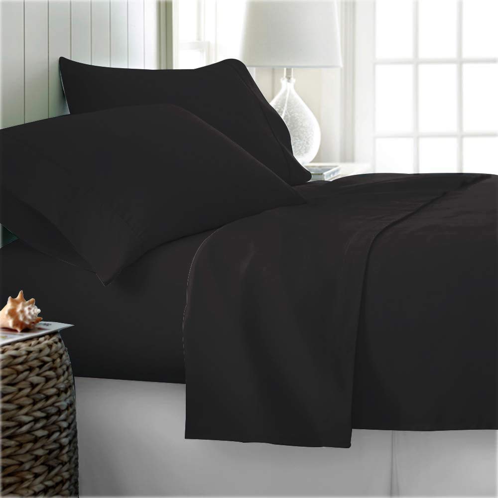Premium 800 Thread Count 100% Egyptian Cotton Twin Size Bed Sheets Set - 4-Piece Soft Sateen Weave Bedding with 18