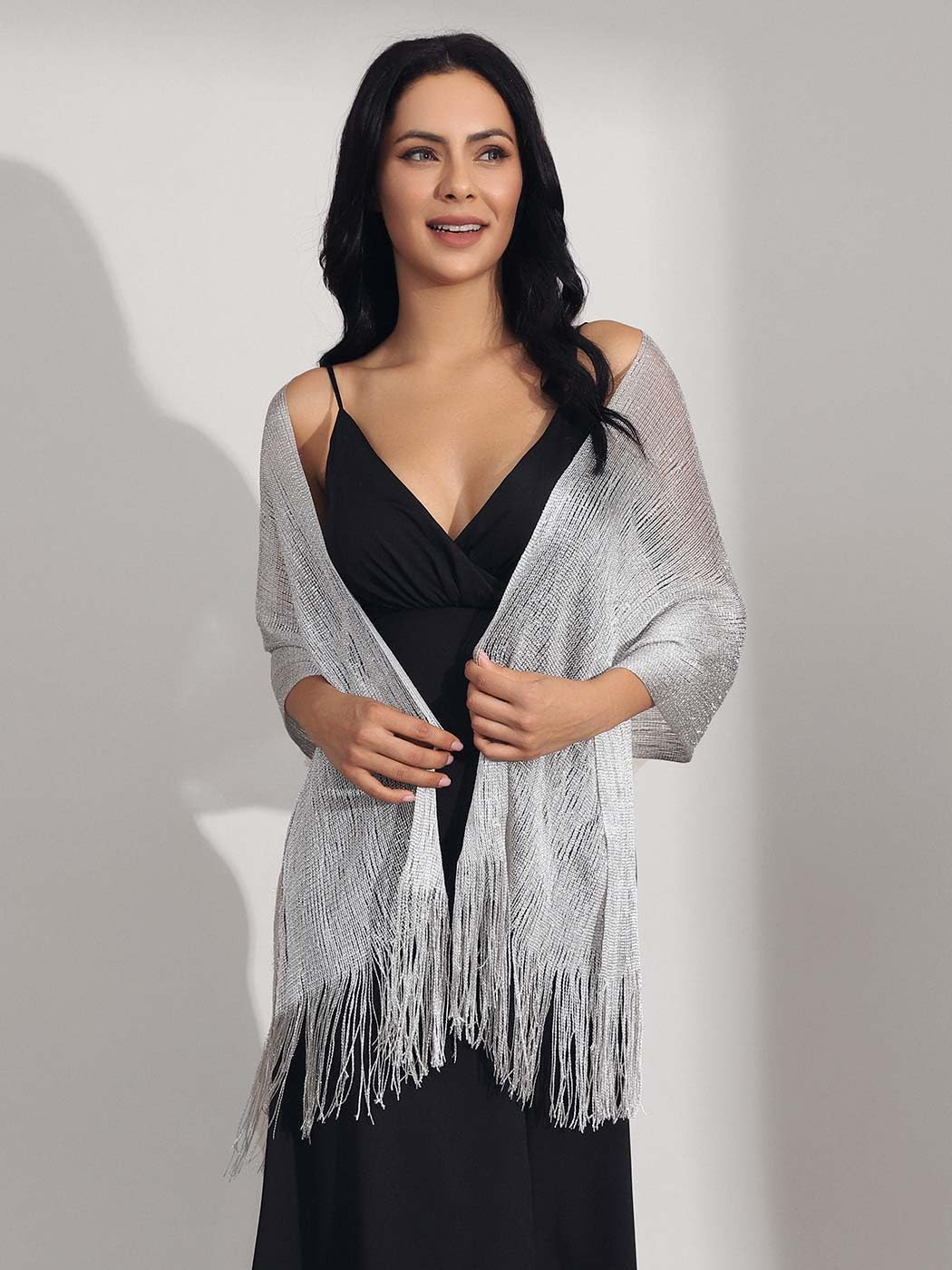 Elegant GORAIS Women's Shawls and Wraps - Rhinestone Buckle Wedding Scarf for Bride & Bridesmaids | Perfect for Evening Dresses, Formal Events & Special Occasions
