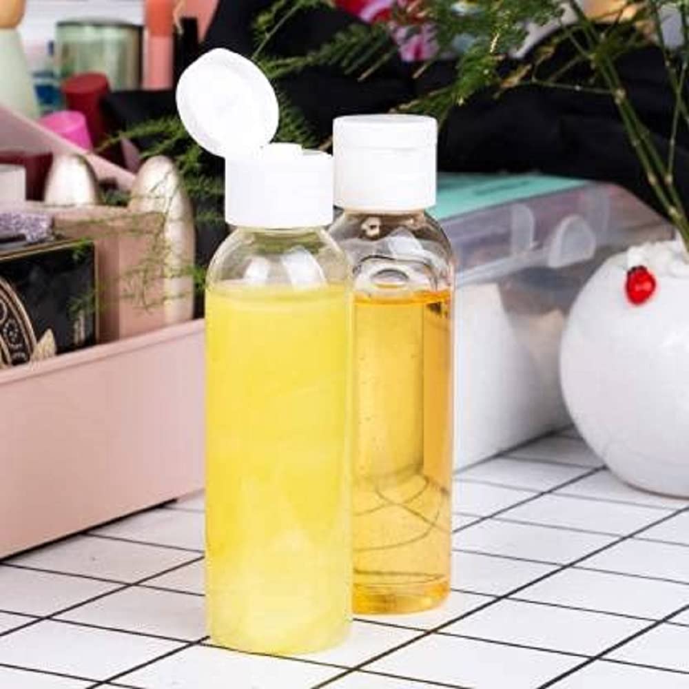 50ml Empty Clear Plastic Refillable Travel Bottles - Leak Proof Squeeze Cosmetic Containers with Flip Cap for Shampoo, Lotion, Toiletries - Perfect for Travel, Gym, Home & DIY Projects (Pack of 50)