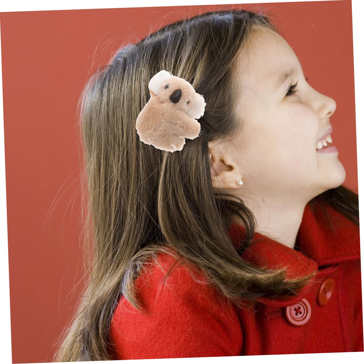 Cute Koala Plush Hair Clips for Girls & Women - 2 Pack Soft Animal Hair Claws for Thick Hair - Fun & Functional Hair Accessories for Kids & Teens - Perfect for School, Parties & Everyday Use
