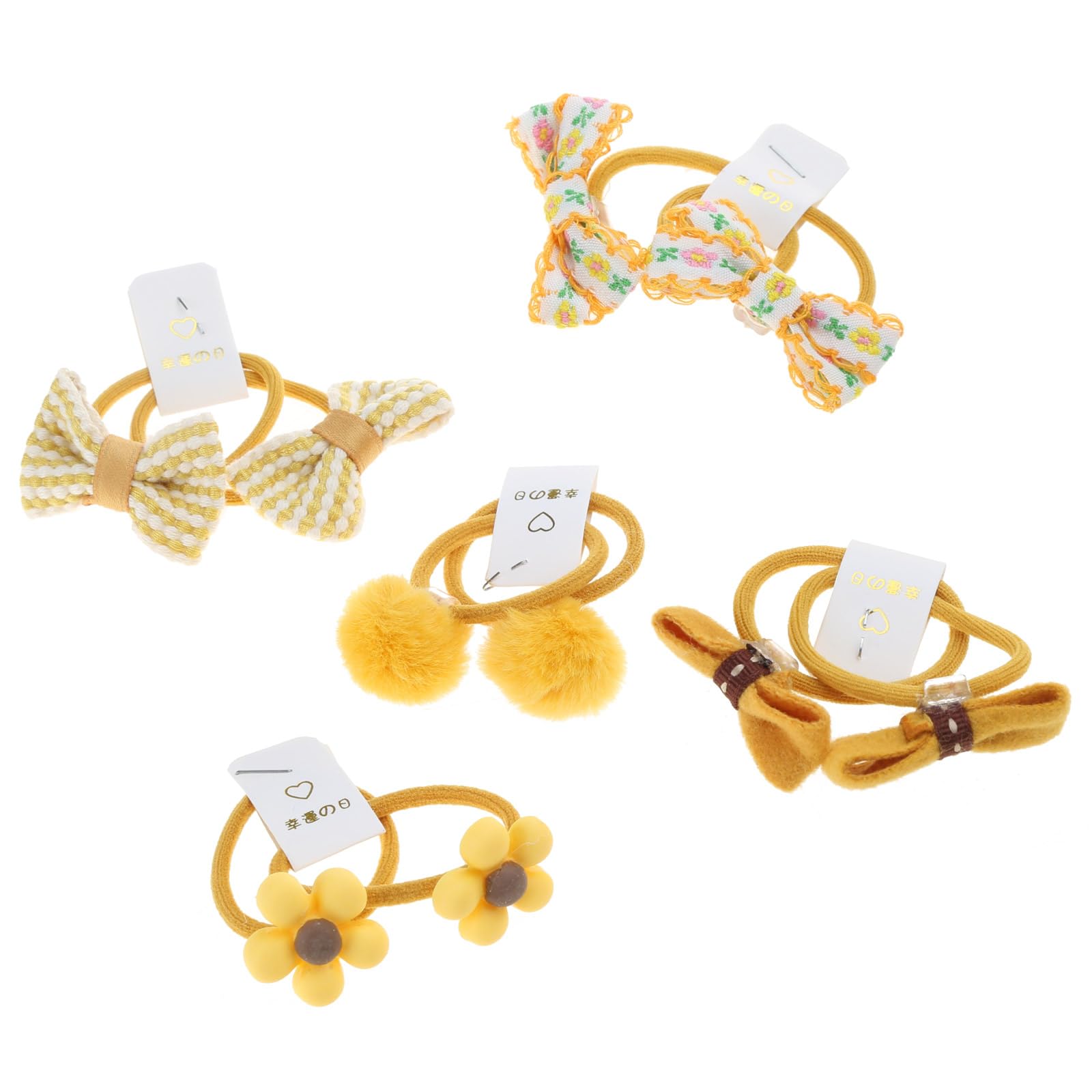 Muloo 10-Pack Soft Elastic Hair Ties for Toddler Girls - Cute Brown Ponytail Holders & Hair Bands for Baby & Kids - Perfect for School, Playtime & Everyday Styling