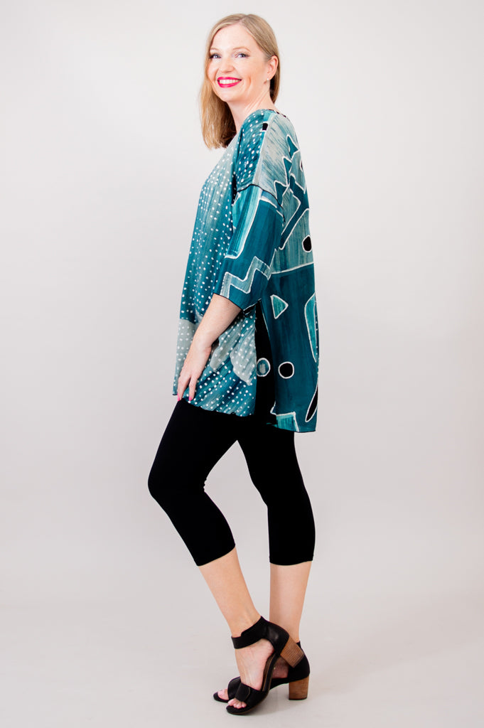 Gayle Top - Stylish Mumbai Abstract Print Blouse for Women | Perfect for Casual Outings, Parties & Festive Occasions