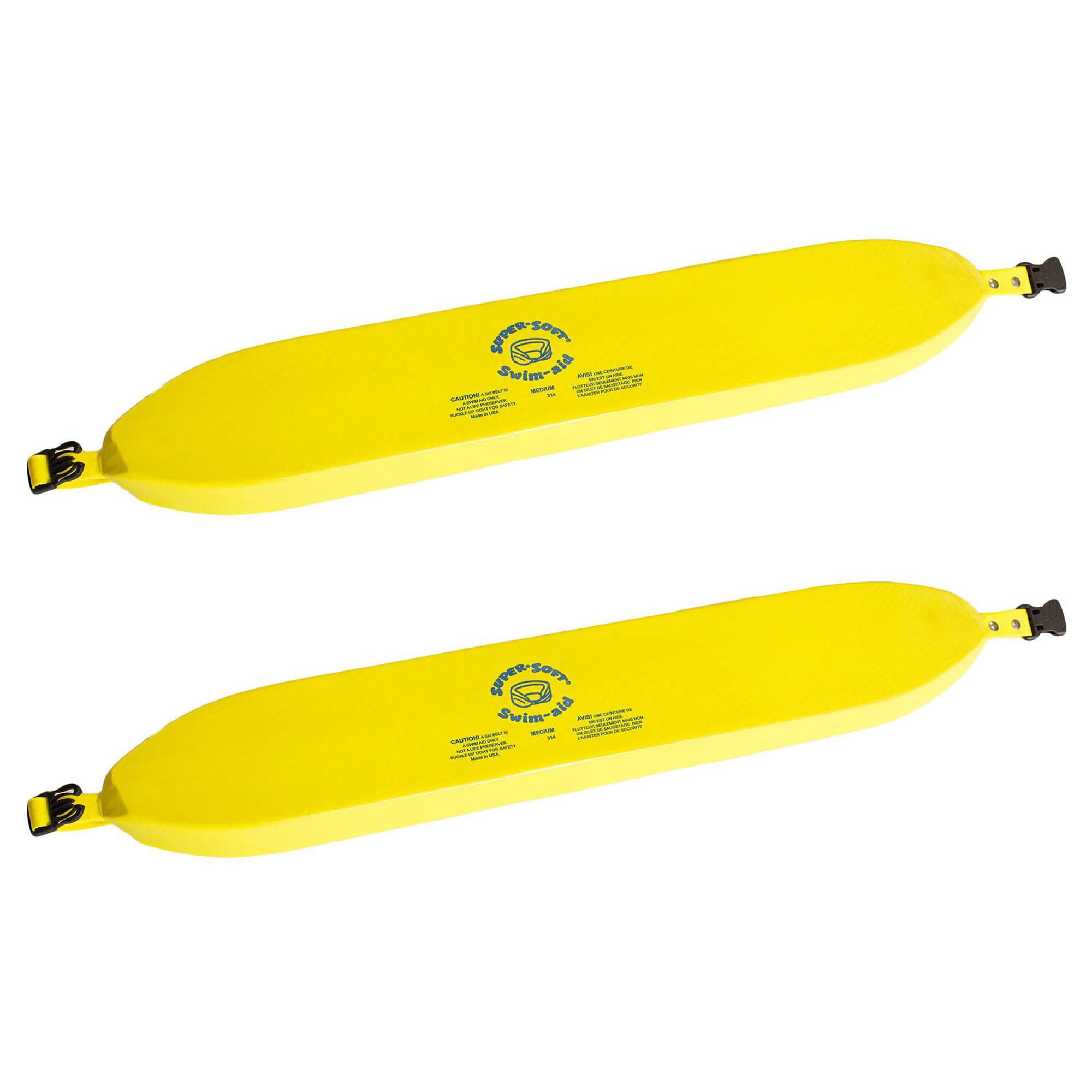 TRC Recreation Super Soft Adult Waist Flotation Swim Belt - 2 Pack Small Yellow Foam Pool Float for Swimming, Boating & Water Safety - Perfect for Pool Parties, Beach Trips & Water Aerobics