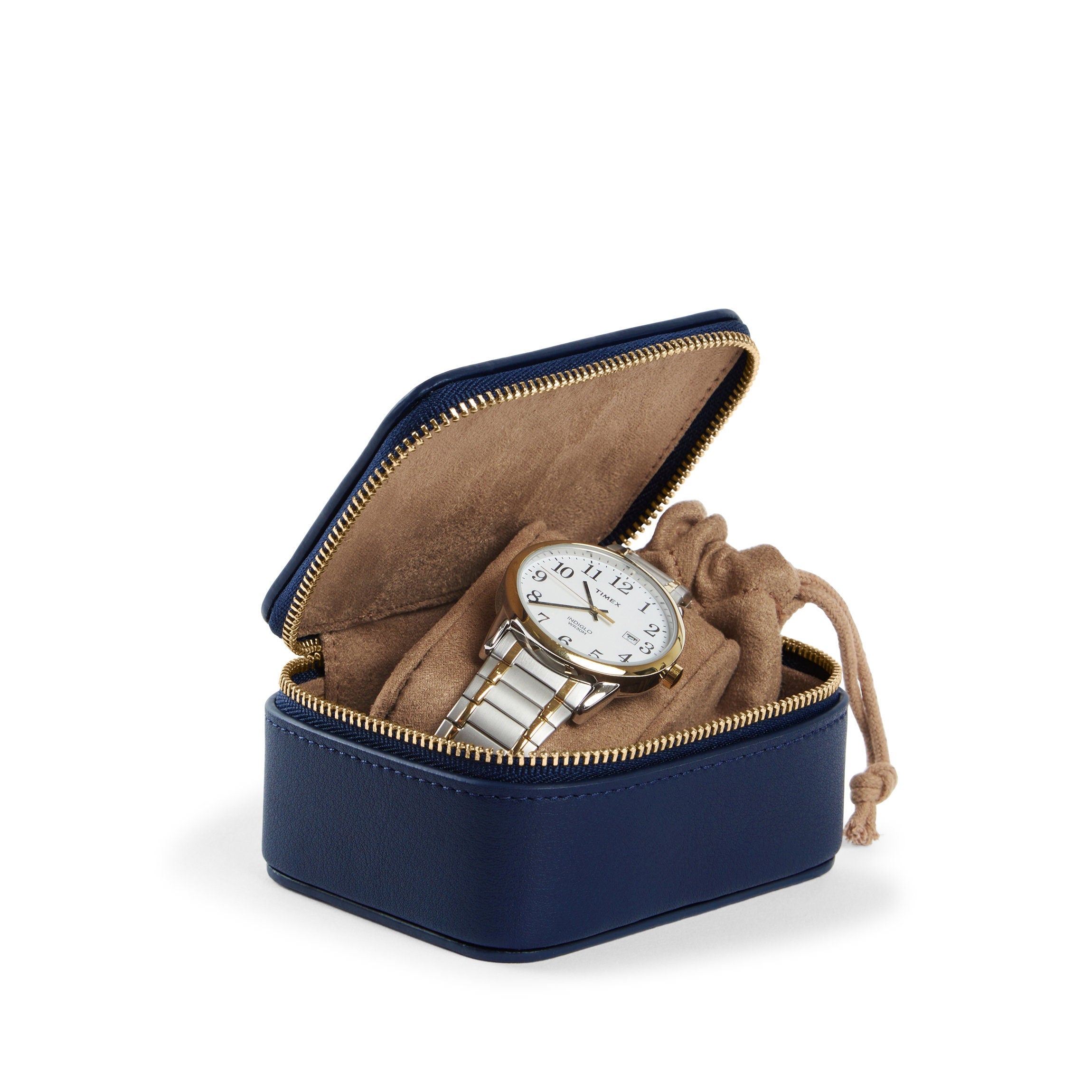 Premium Navy Blue Travel Watch Box - Durable & Stylish Watch Organizer for Men & Women | Perfect for Travel, Business, and Home Storage
