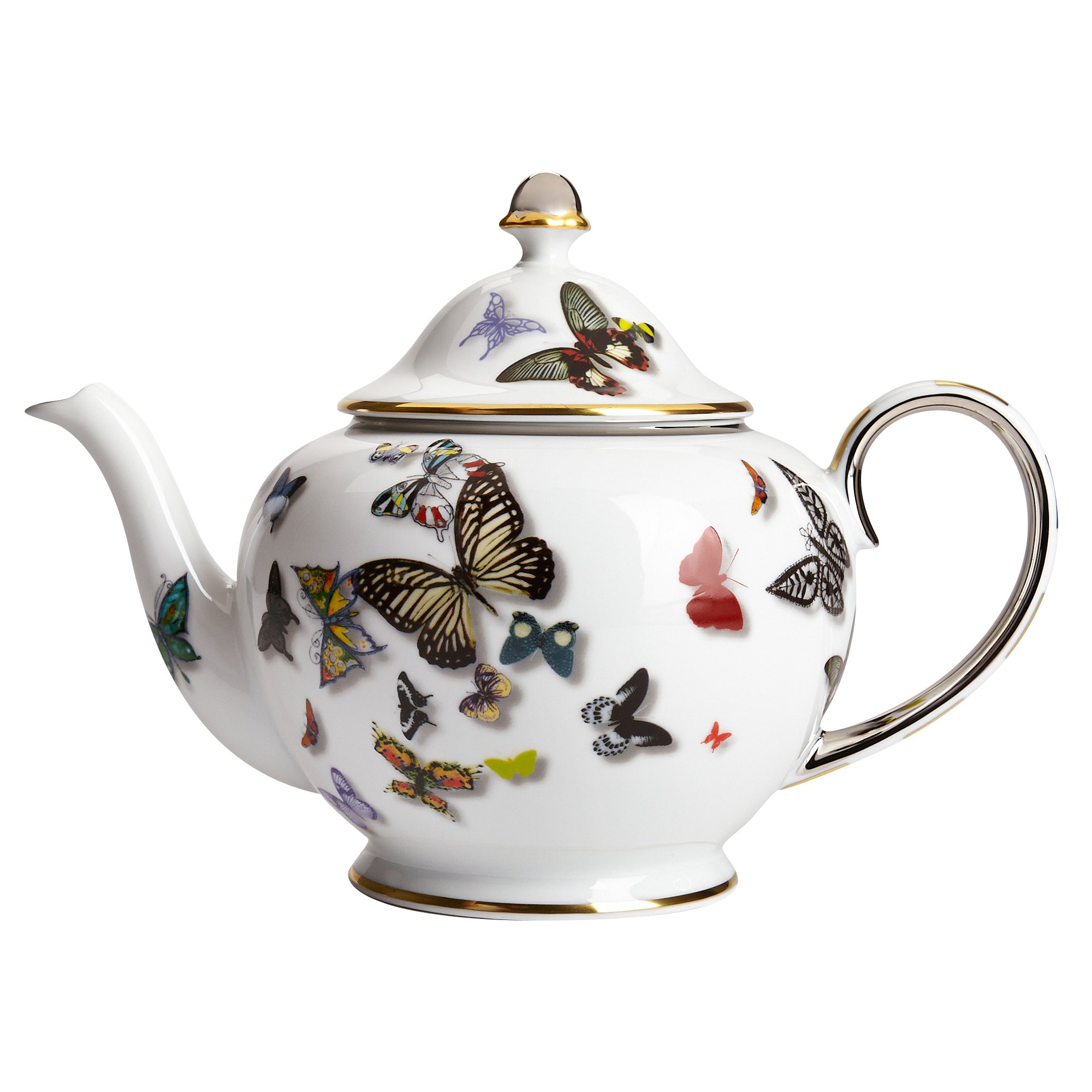 Christian Lacroix Butterfly Parade Teapot - Elegant Floral Porcelain Tea Pot for Afternoon Tea & Home Decor | Perfect for Gifts, Bridal Showers & Vintage Collections
