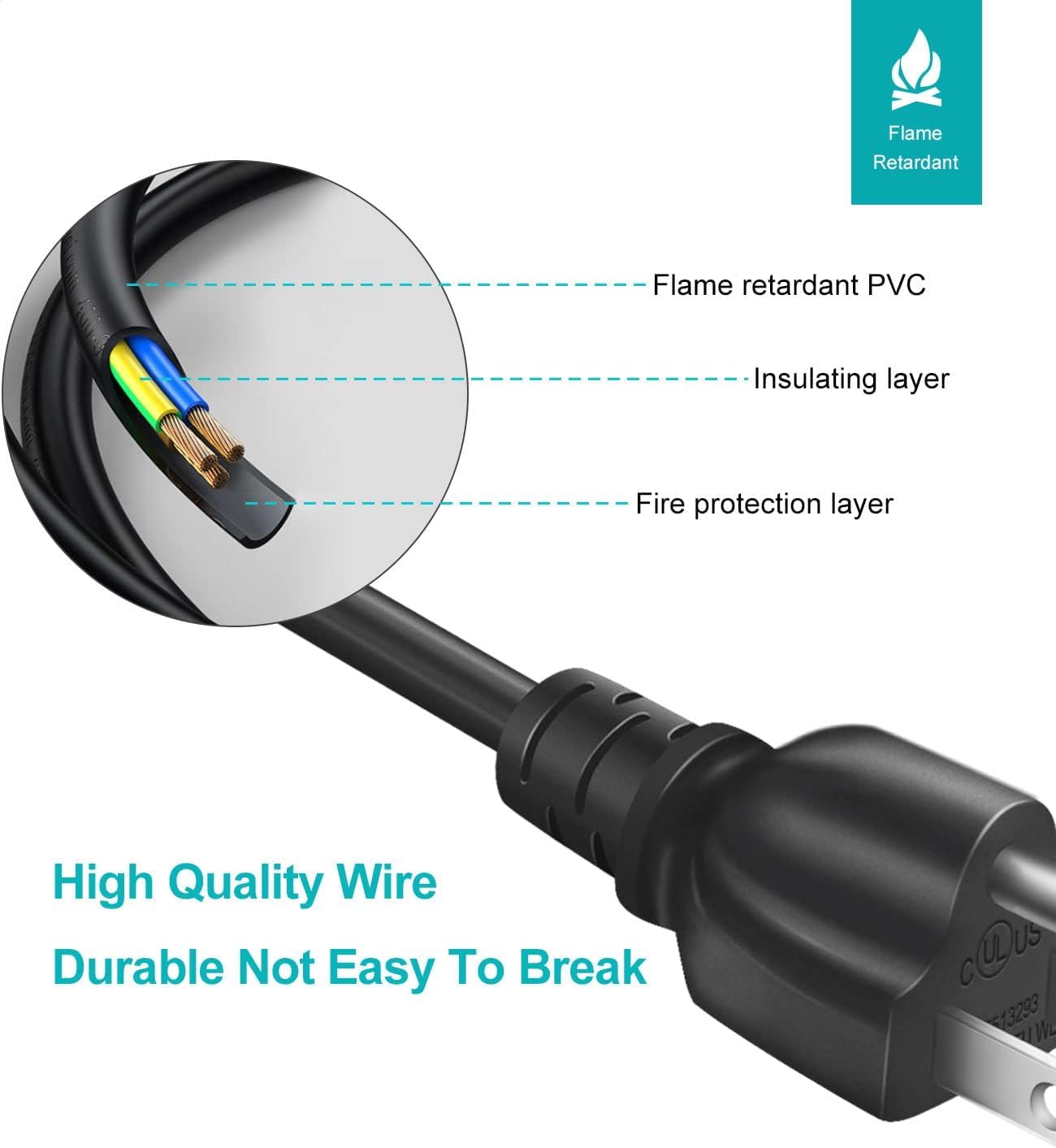3 Prong Power Cord Replacement for Instant Pot, Electric Pressure Cooker, Rice Cooker & Kitchen Appliances - 3 Feet Cable - Perfect for Home Cooking & Small Appliances