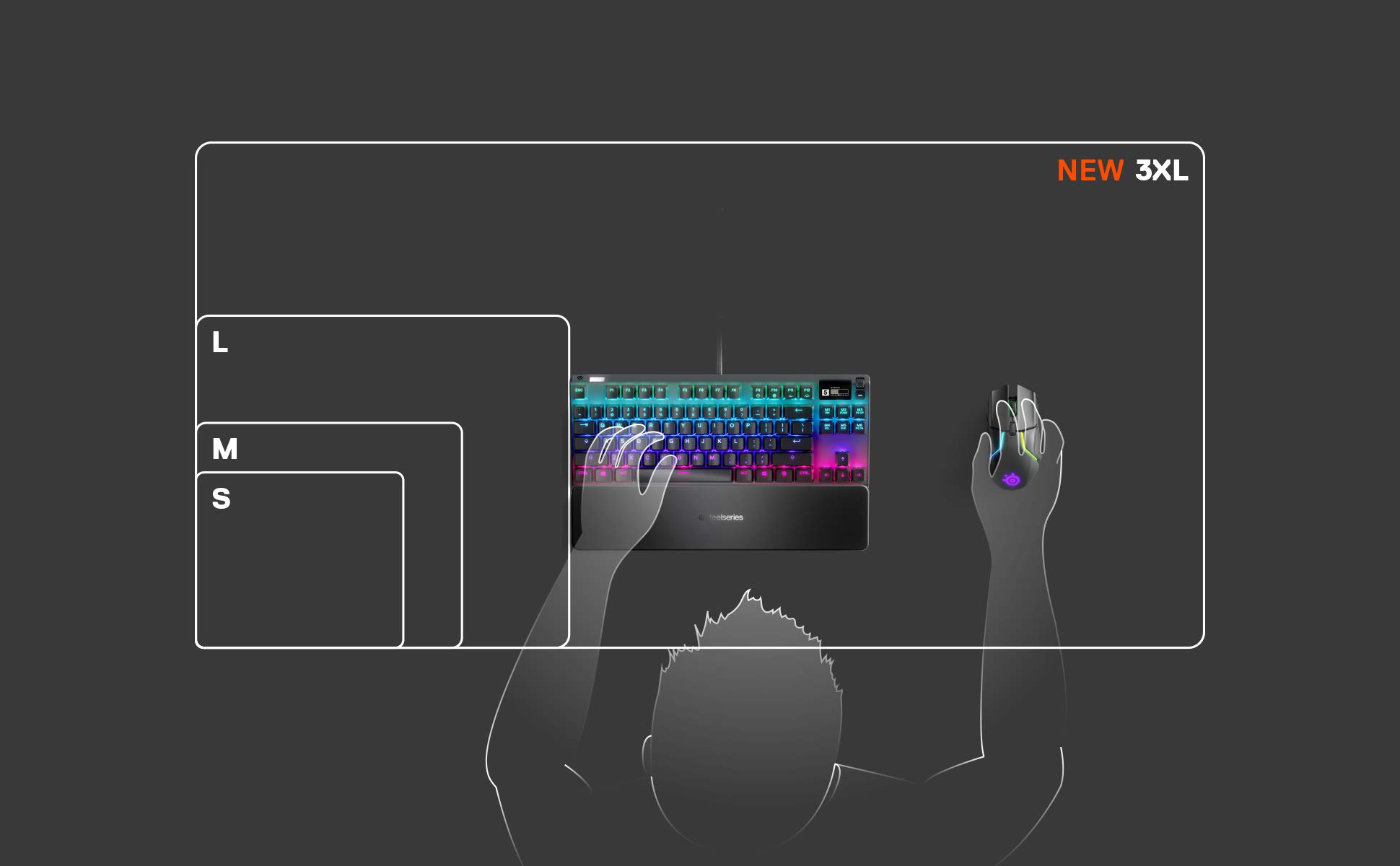 SteelSeries QcK Cloth Gaming Mouse Pad - Extra Large 3XL Size (35.4