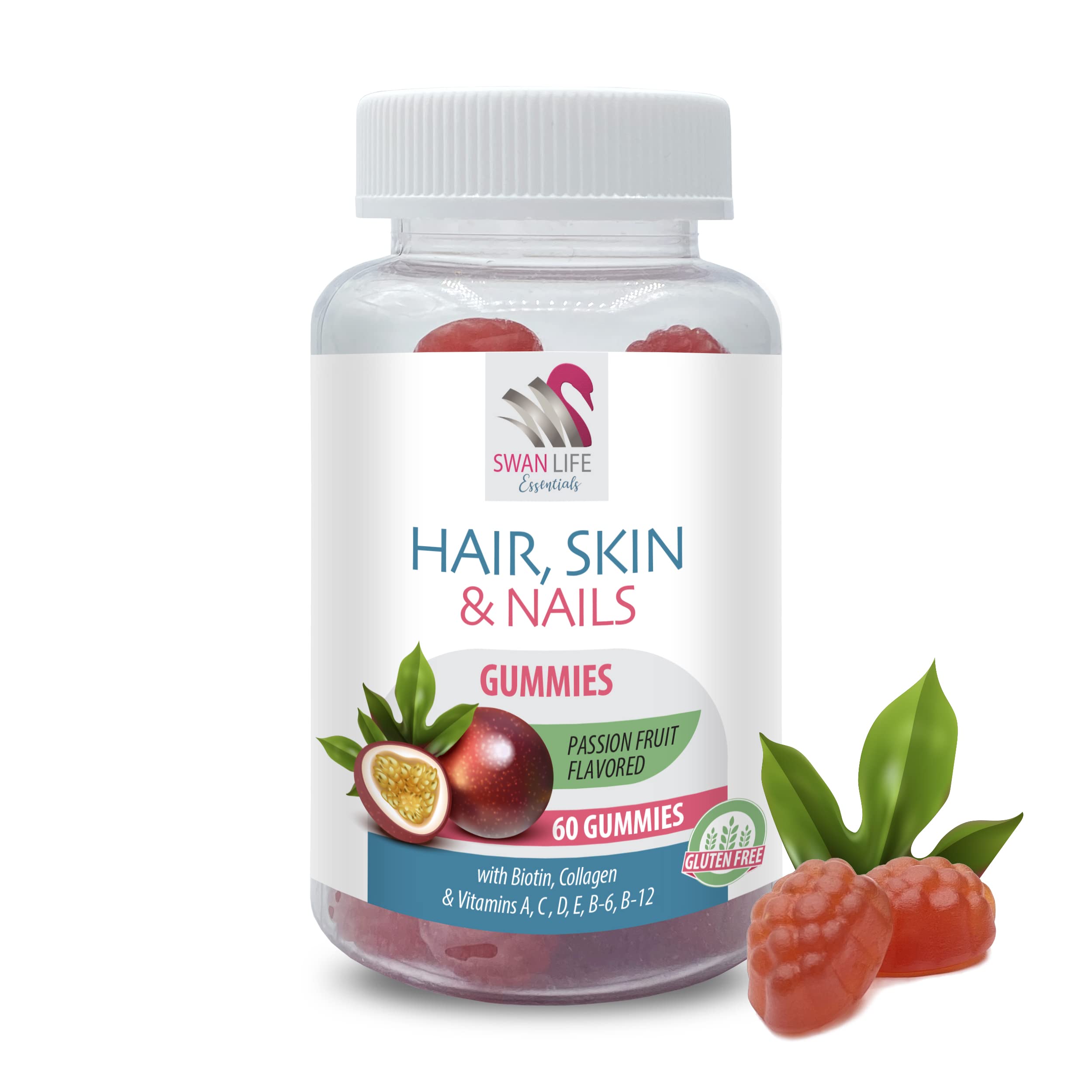Premium Biotin Gummies for Hair Growth, Skin & Nails - Vegan, Gluten-Free, Non-GMO Vitamins with Collagen - Women's Beauty Supplement for Fine Lines & Anti-Aging (2 Bottles, 120 Gummies) - Perfect for Daily Beauty Routine & Healthy Lifestyle