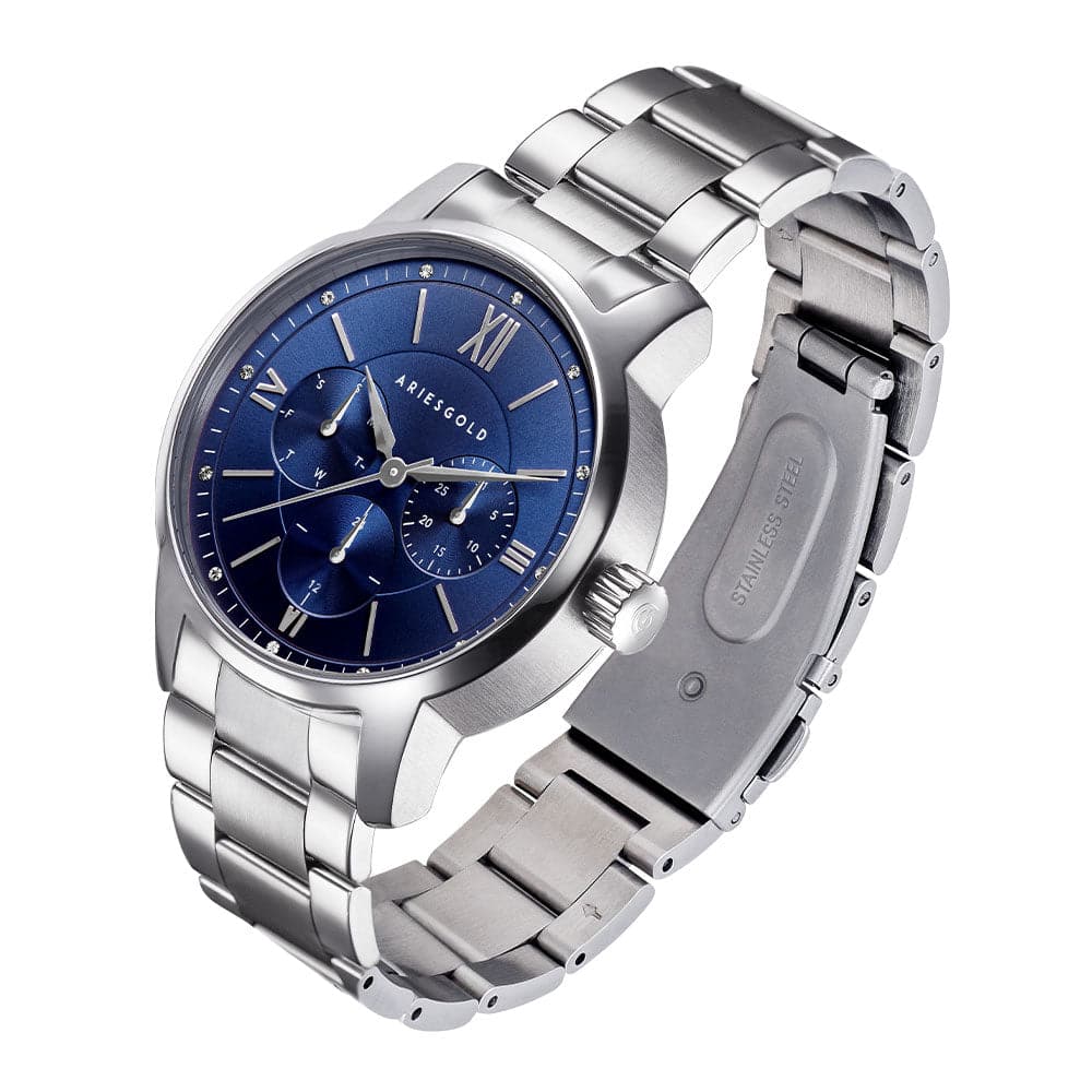 ARIES GOLD Urban Eternal Silver Stainless Steel Women's Watch - Elegant Fashion Timepiece for Work, Parties & Everyday Wear