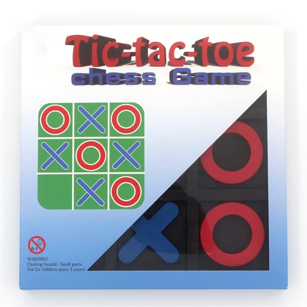 Classic Tic Tac Toe Board Game - 15x15cm Plastic Family Game for Kids & Adults | Perfect for Indoor Fun, Travel & Family Game Nights