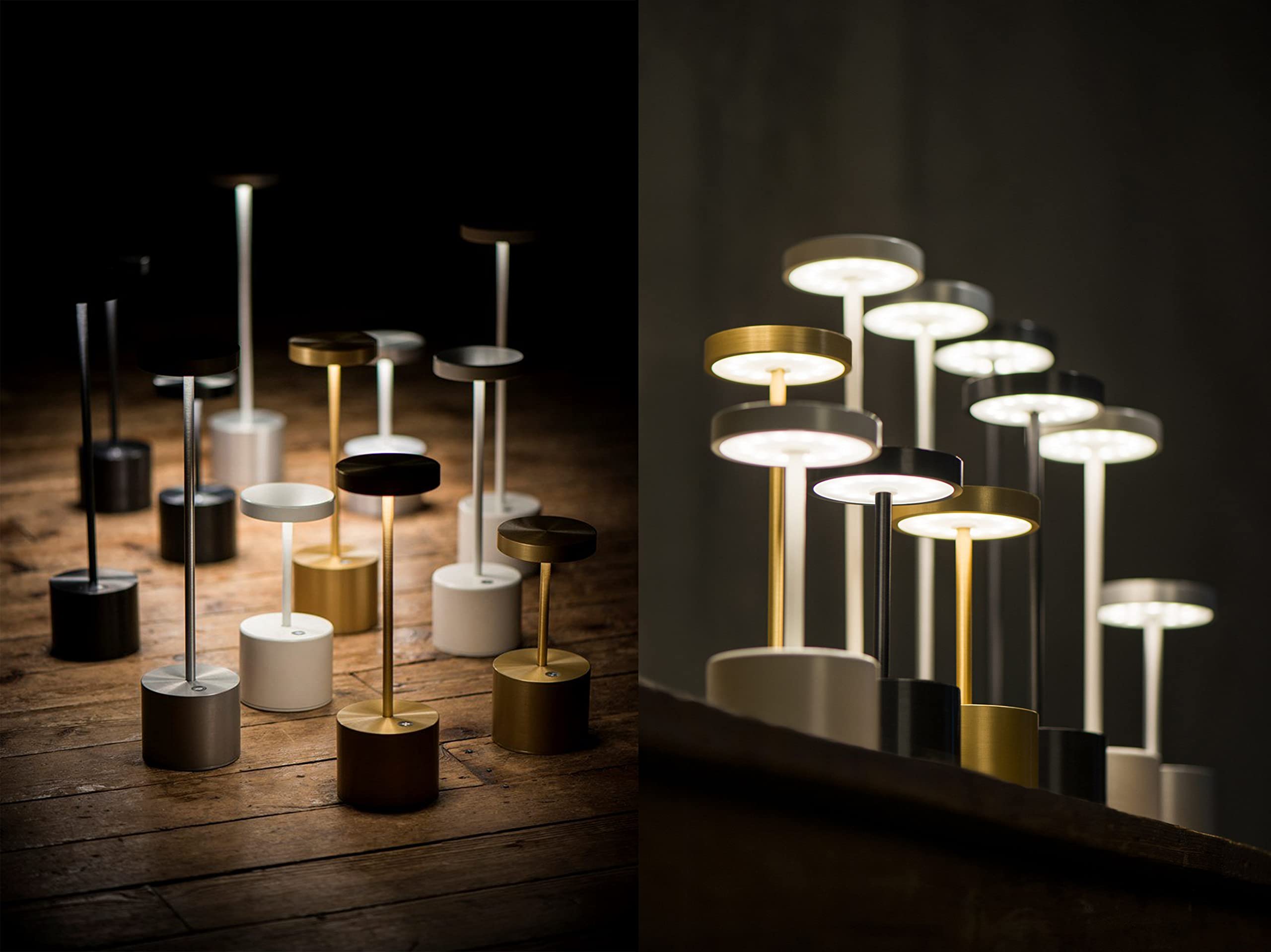 Rechargeable Cordless Table Lamp with 5000mAh Battery - Portable LED Desk Light with Dimmer, Gold - Perfect for Restaurants, Patio, Outdoor, Camping & Home Decor