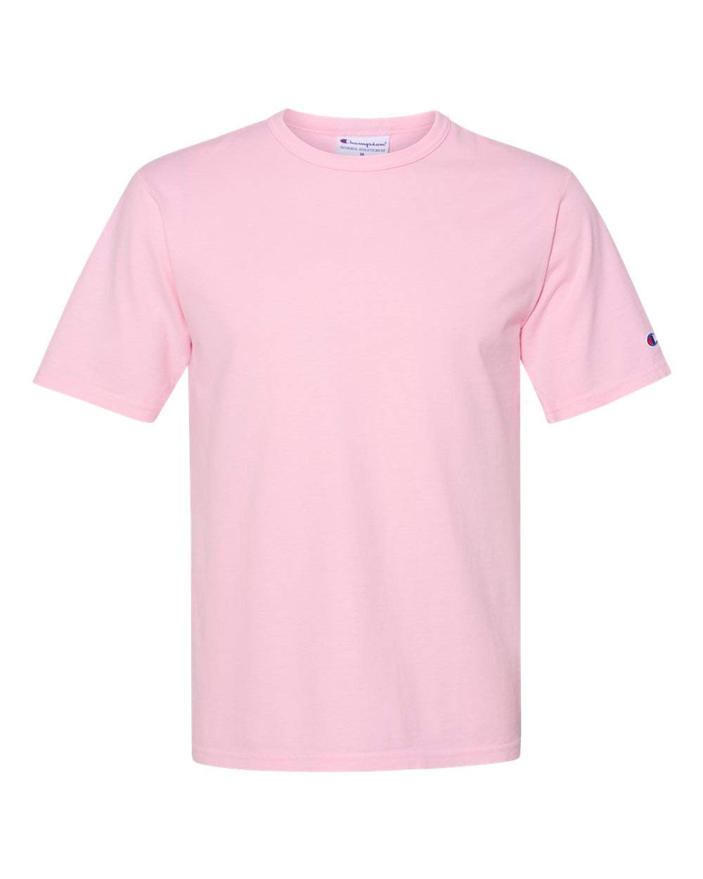 Champion Garment Dyed Short Sleeve T-Shirt for Men - Soft Cotton 3XL Pink Candy Casual Tee - Perfect for Gym, Workout, and Everyday Wear