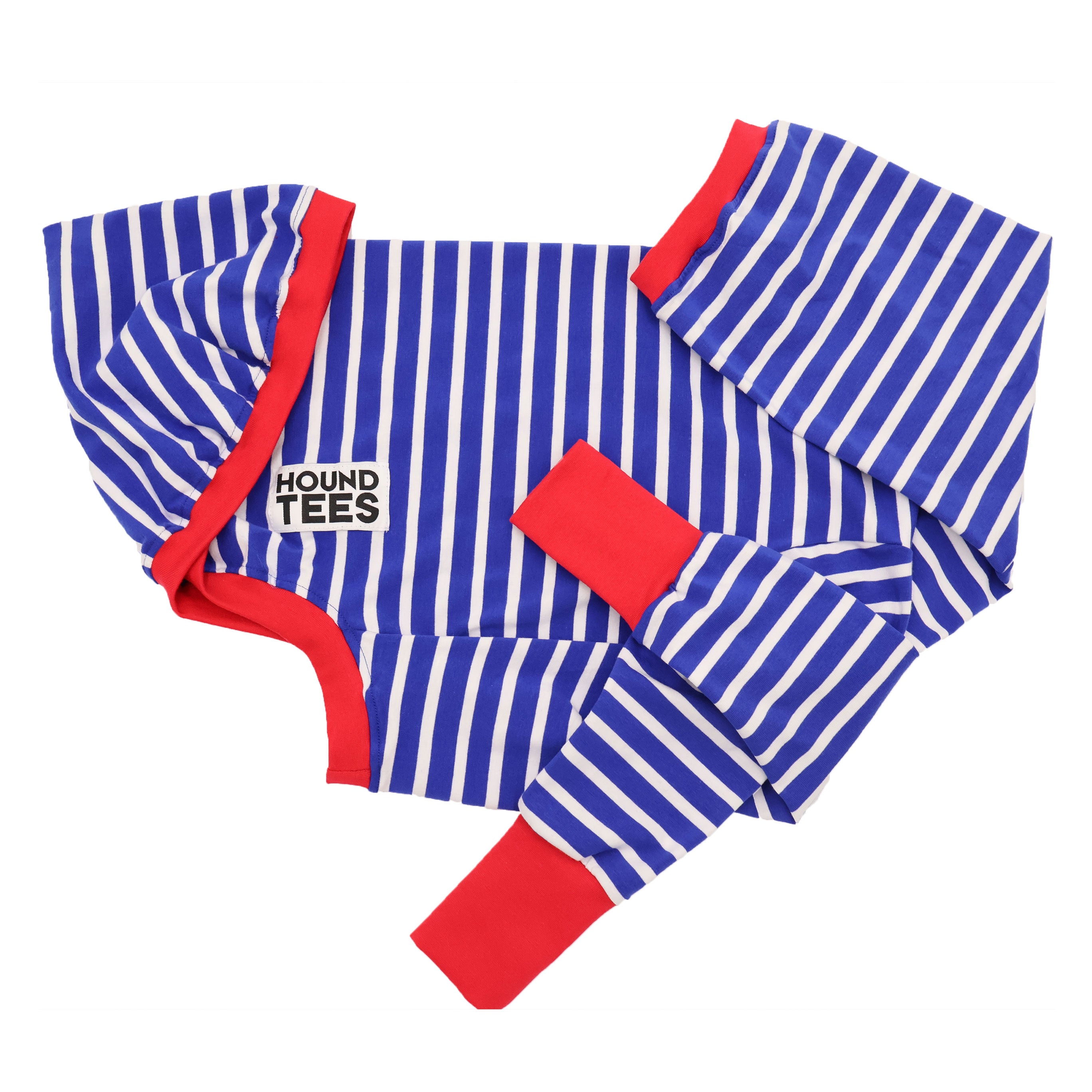Blue Breton Whippet Long Sleeve Hound T-Shirt for Men - Comfortable Casual Dog Lover Tee for Everyday Wear & Outdoor Activities