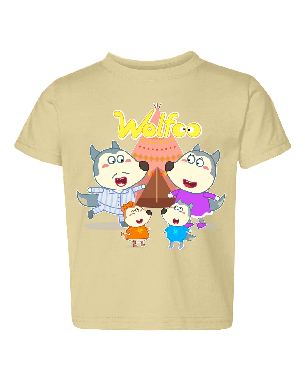 Wolfoo Girl T-Shirt & Family Play Tent - Kids Playhouse for Indoor/Outdoor Fun, Birthday Parties & Imaginative Play
