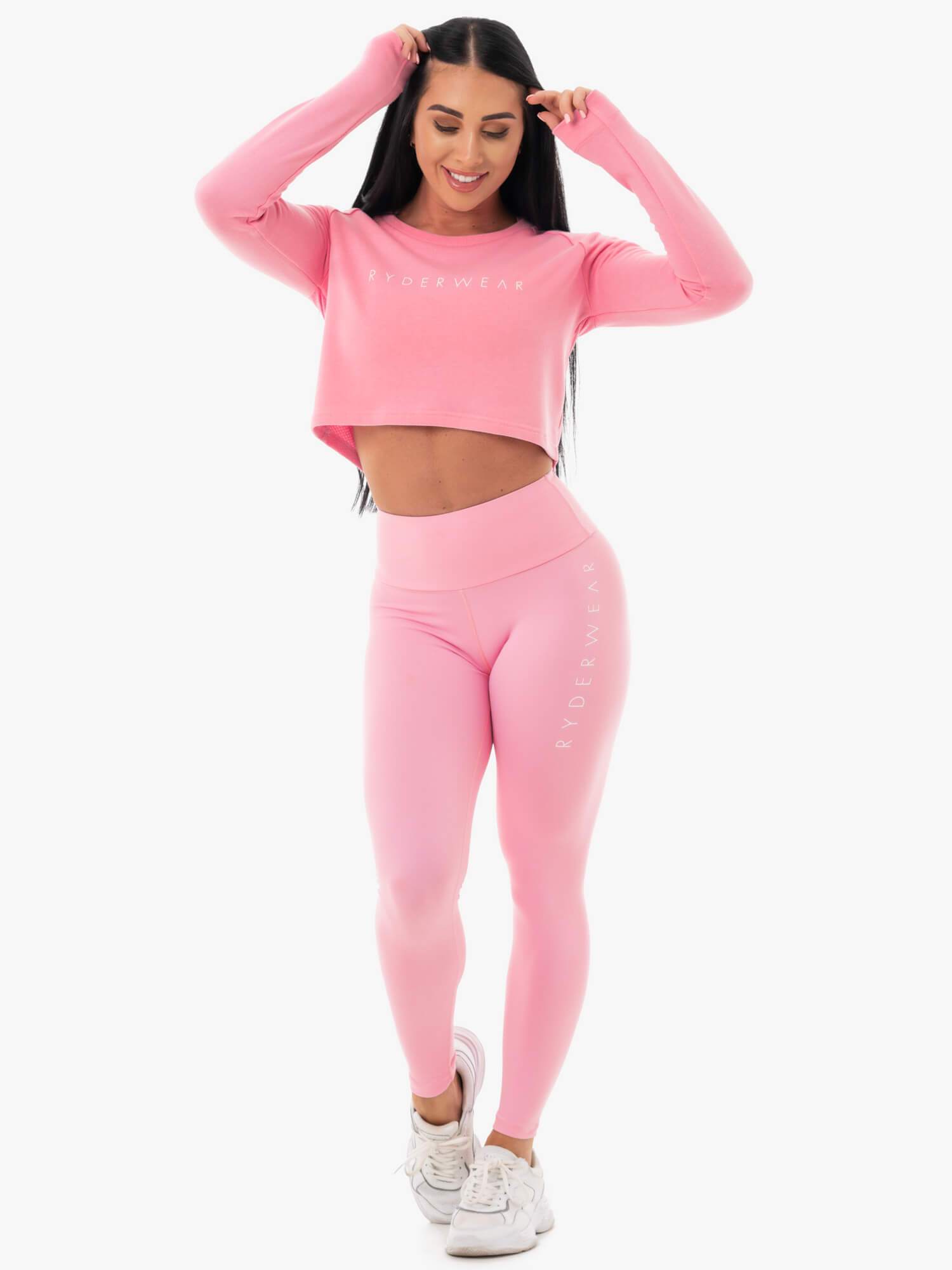 Staples Cropped Sweater for Women - Soft Pink Knit Pullover | Perfect for Casual Outfits, Layering & Fall Fashion