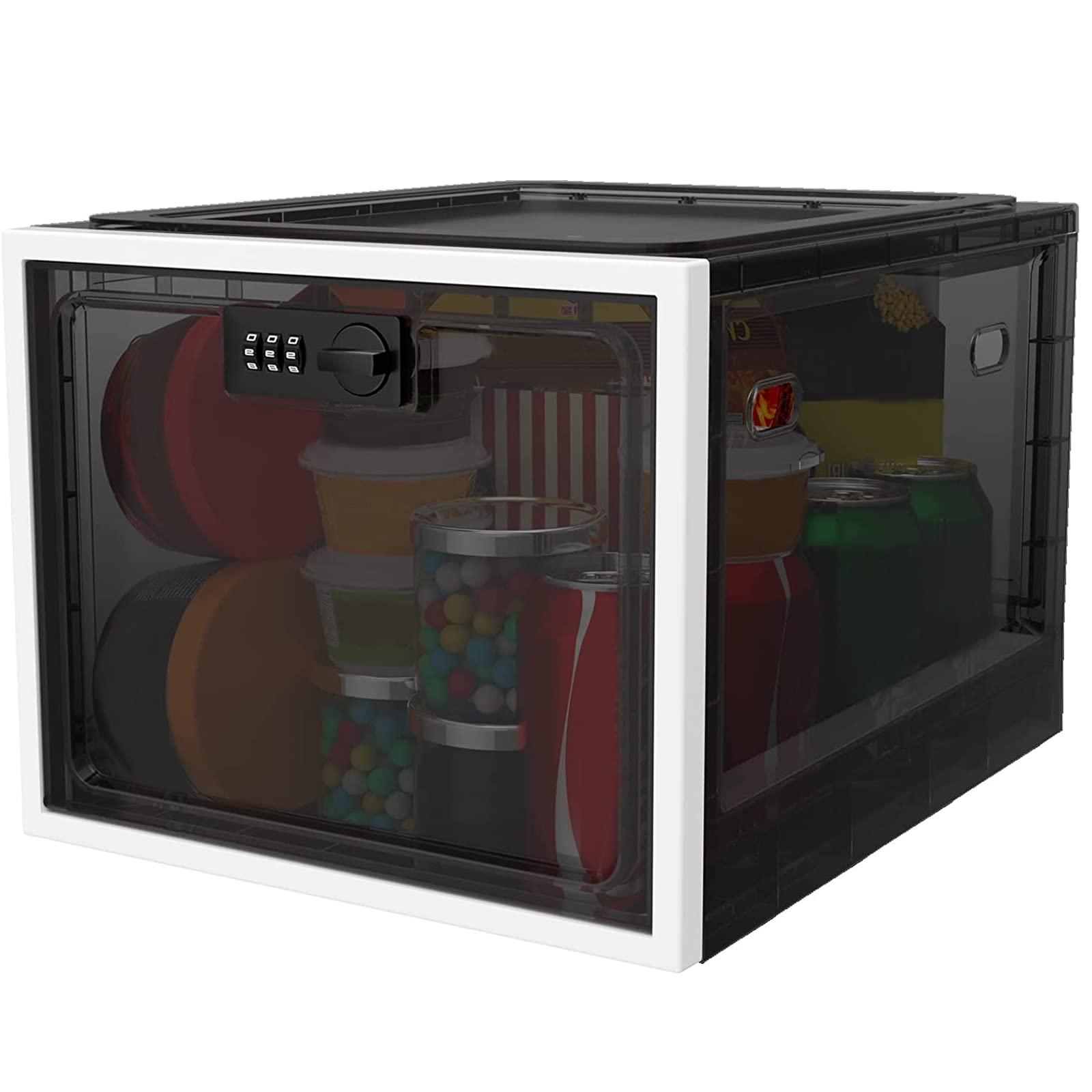 Lockable Medicine Storage Box - Transparent Plastic for Home Safety & Organization