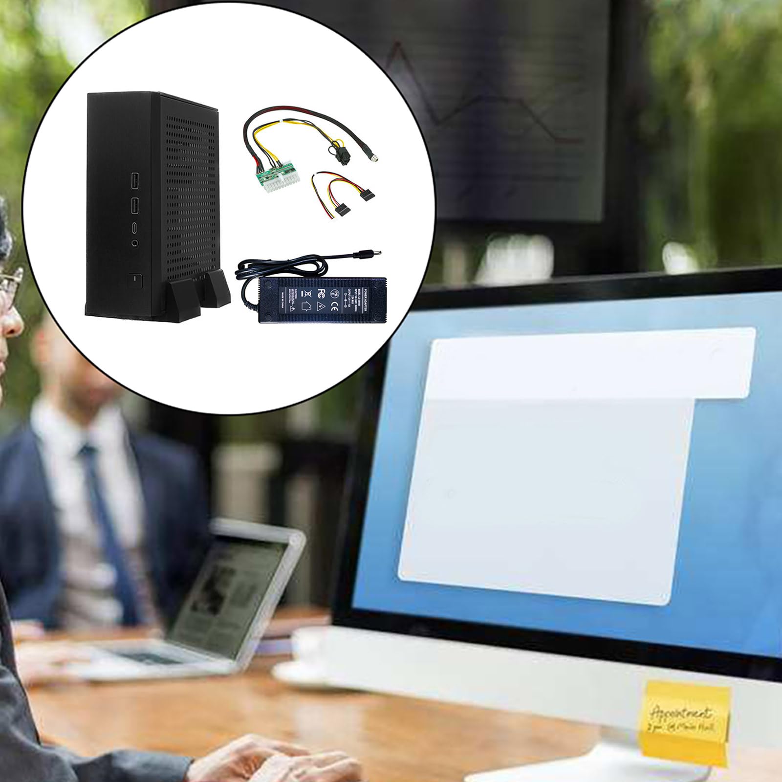 Industrial Mini ITX Computer Case M09 - Compact HTPC & Desktop Enclosure with USB 2.0 Ports & Adjustable Foot Stands | Perfect for Home Theater PCs, Industrial Controls, and Space-Saving Workstations