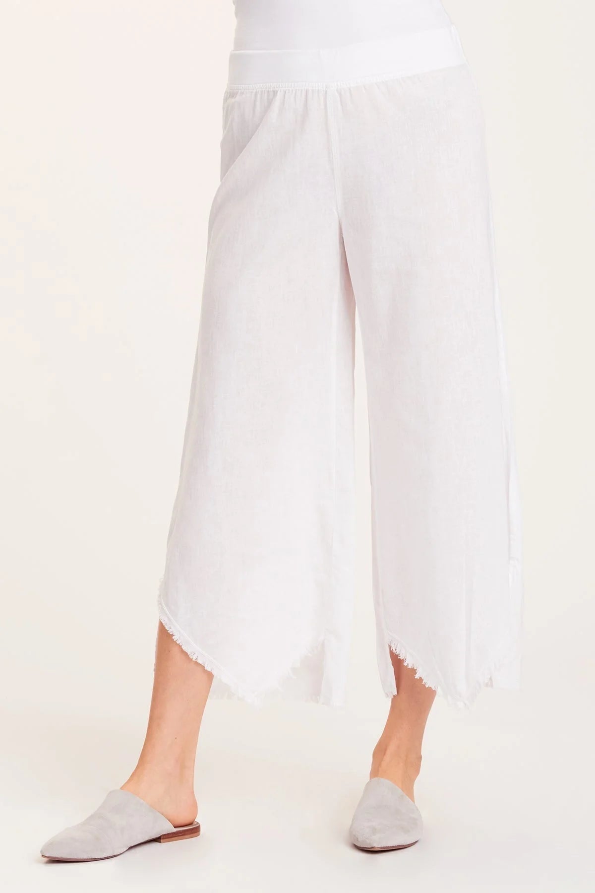 Astri Women's White Pants - High Waisted Stretch Comfort Fit for Work, Casual & Travel