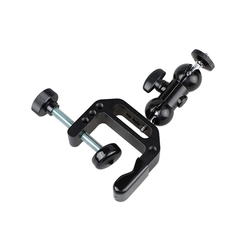 CAMVATE Universal DSLR Camera Clamp Mount - Heavy Duty Adjustable Holder for LED Video Lights, Binoculars & Photography Gear | Perfect for Vlogging, Filmmaking & Outdoor Adventures