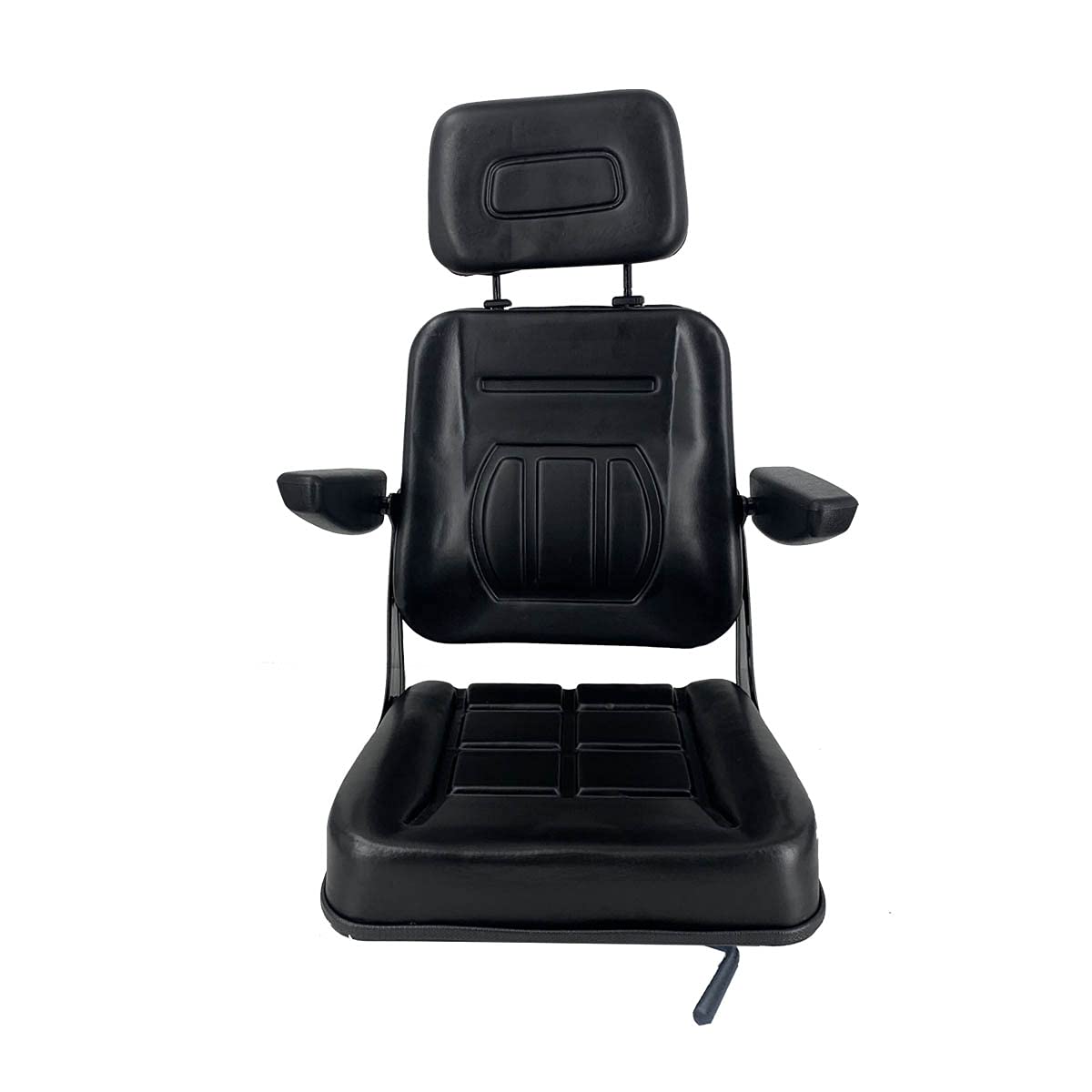 Universal Heavy-Duty Forklift Seat with Adjustable Armrest, Backrest & Headrest - Ergonomic Suspension Seat with Slide Rails - Fits Excavators, Forklifts, Tractors & Skid Steer Loaders - Ideal for Construction, Warehouse & Industrial Equipment Operators