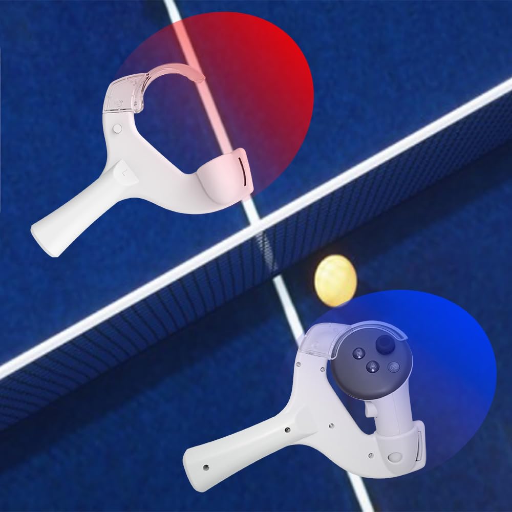 VR Padel Grip Adapter for Meta Quest 3 - Virtual Reality Table Tennis Handle Accessories - Perfect for VR Sports Games & Fitness Training