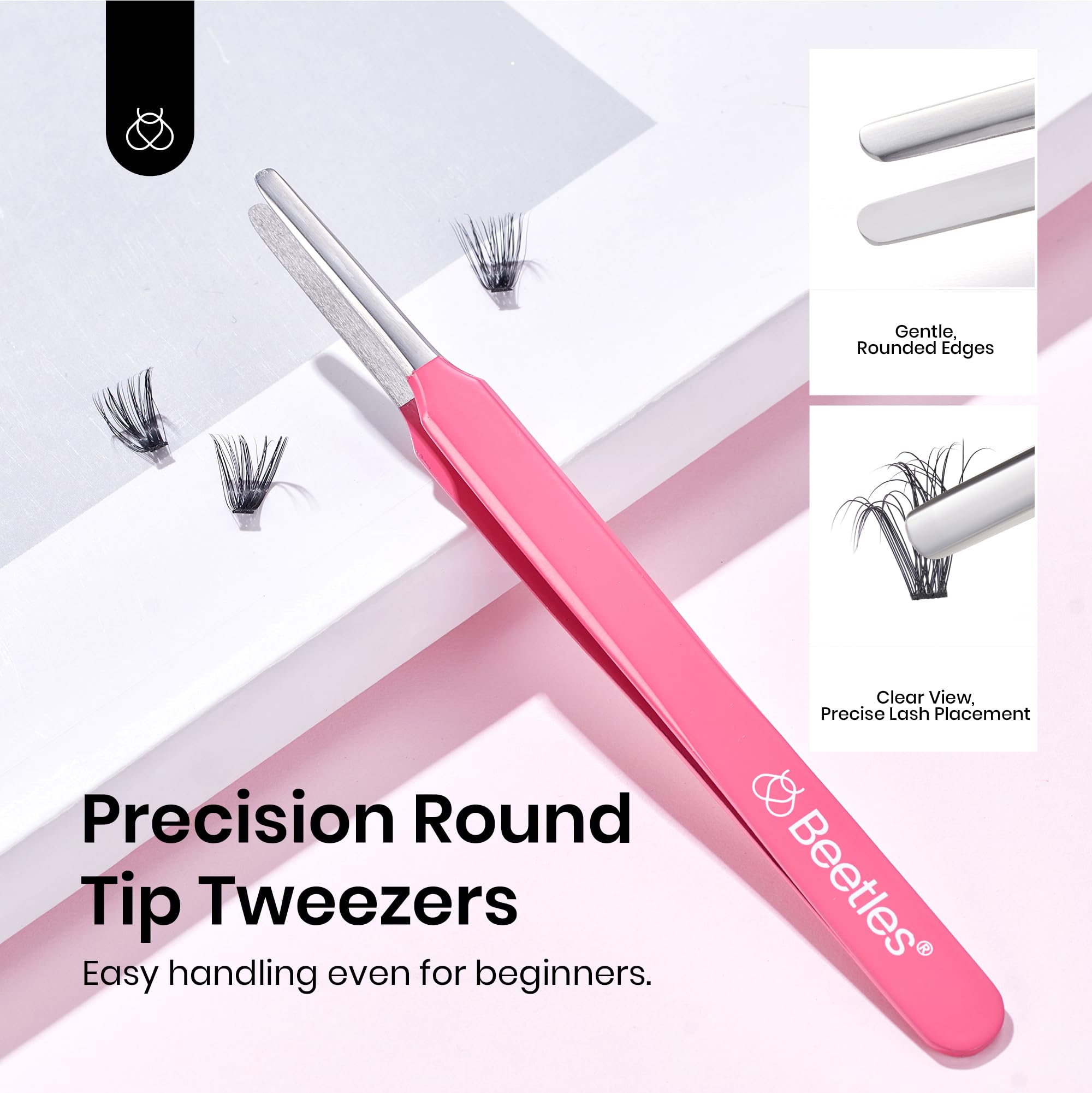 Beetles 30D 40D Eyelash Clusters - 280pcs Individual False Lashes, 10-16mm D Curl DIY Wispy Cluster Lashes for Natural Volume & Fluffy Look - Perfect for Lash Extensions, Salon Use, Bridal Makeup & Daily Wear (C026)