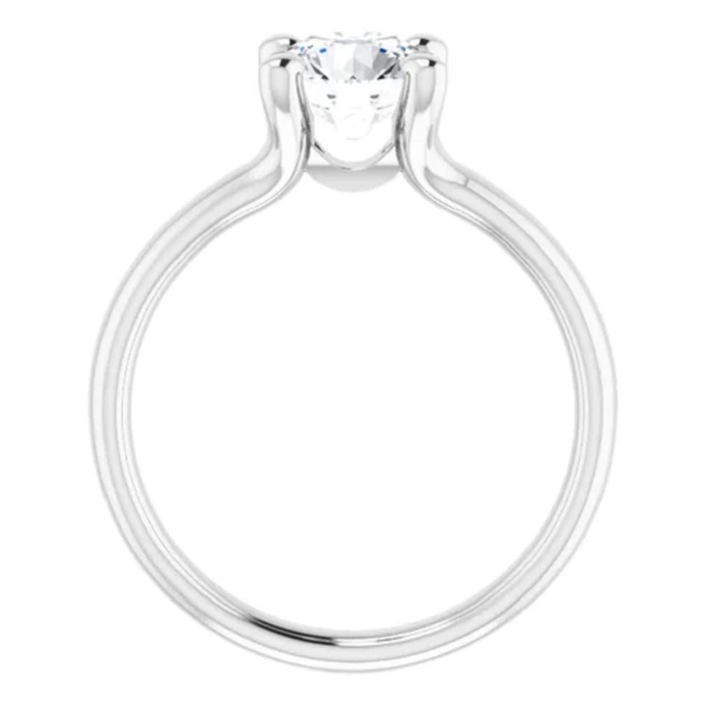 10K Solid White Gold Handmade Engagement Ring - 1.0 CT Round Cut Moissanite Diamond Solitaire Wedding Band for Women - Perfect for Proposals, Anniversaries & Bridal Jewelry Gifts