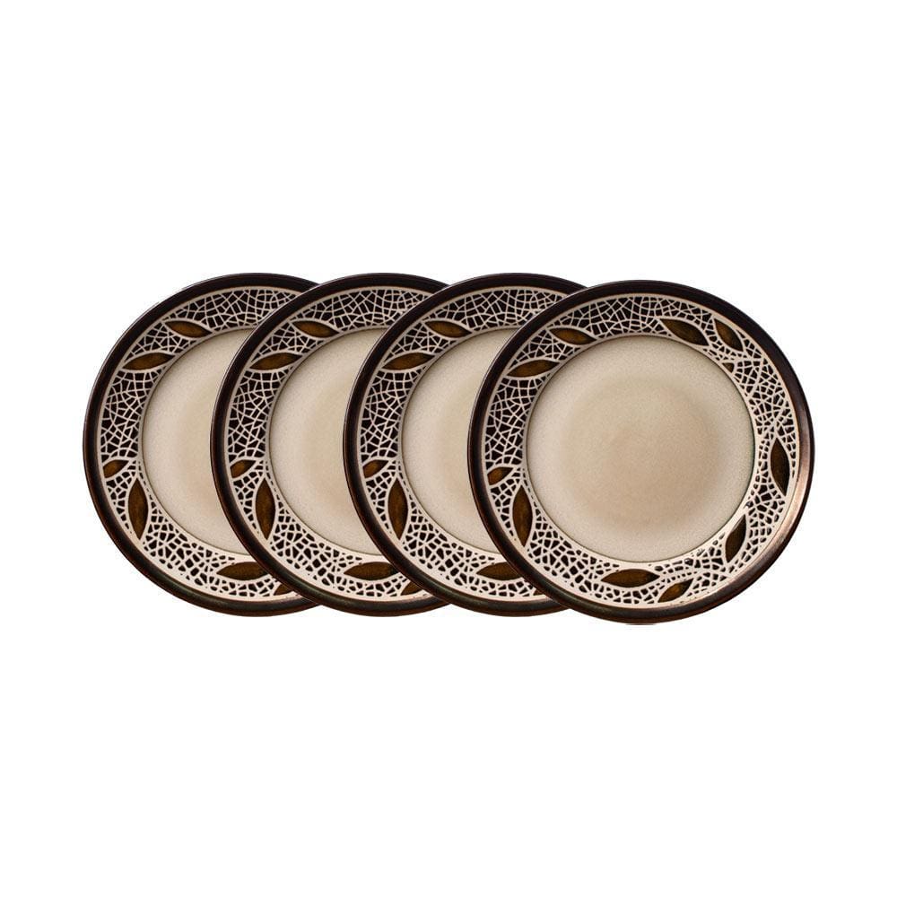 Alexandria Set of 4 Elegant Appetizer Plates - Perfect for Dinner Parties, Cocktail Hours & Holiday Entertaining