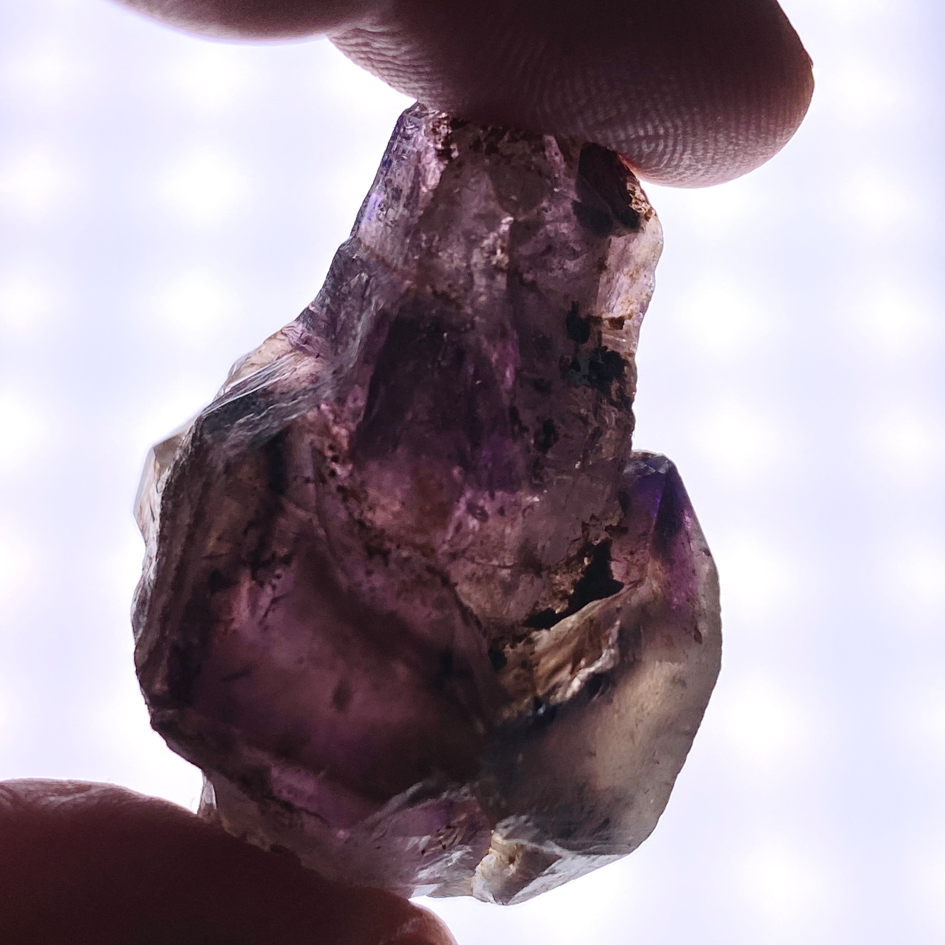 Natural Smokey Amethyst Scepter Crystal with Inclusions - Similar to Super Seven & Brandberg (CR3734) - Perfect for Meditation, Energy Healing & Crystal Collections